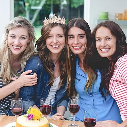 Miniatura 6 de CIEHER Corona de 40 cumpleaños + banda de cumpleaños de 40 años + juego de pines de perlas, regalos de cumpleaños 40 para mujeres amigas,