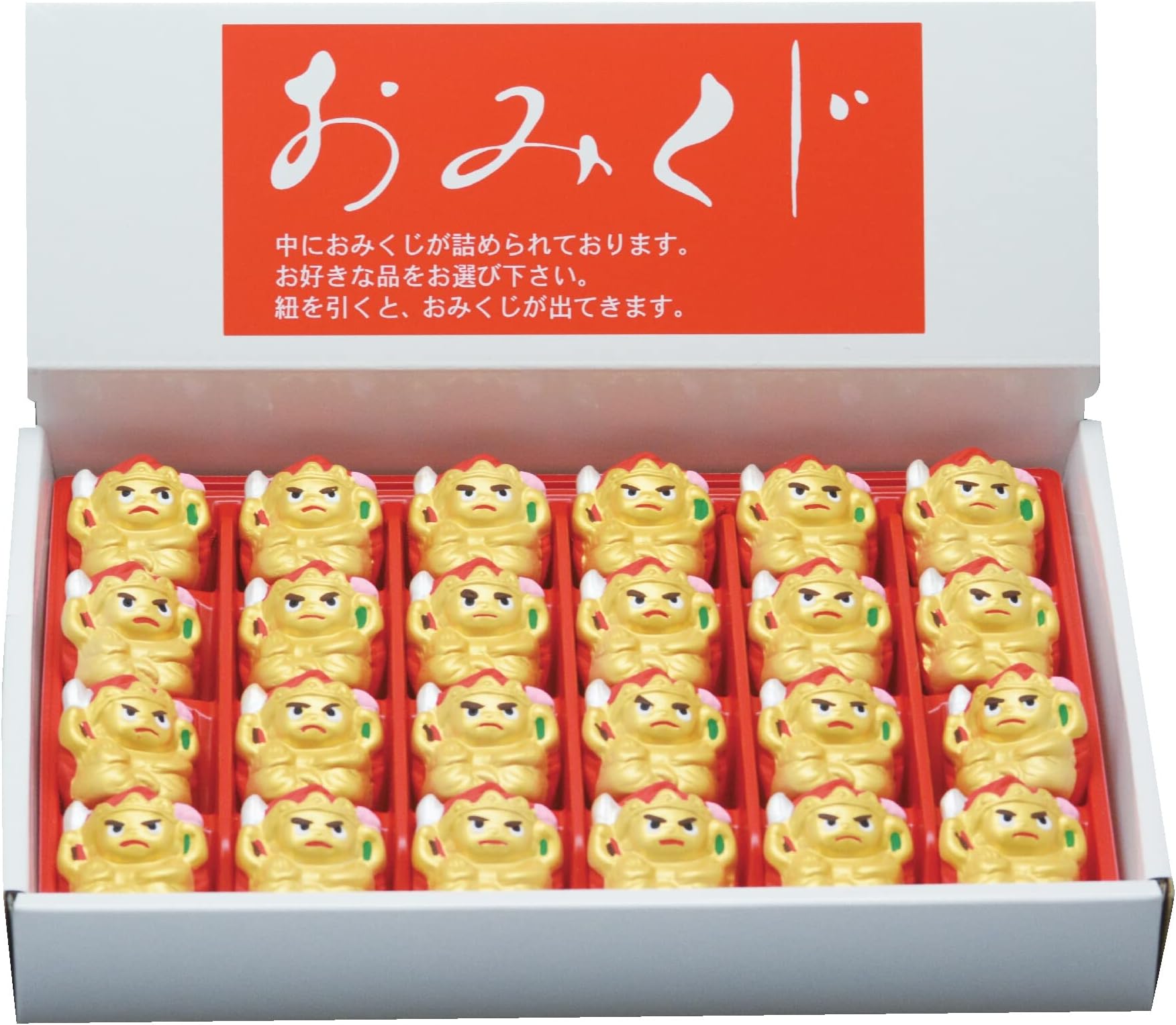 マルヒ肥田陶器 Maruhi Hida Pottery No. 92-157 Cera Mikuji Toilet God (Shama Akio), Set of 24, Display Box