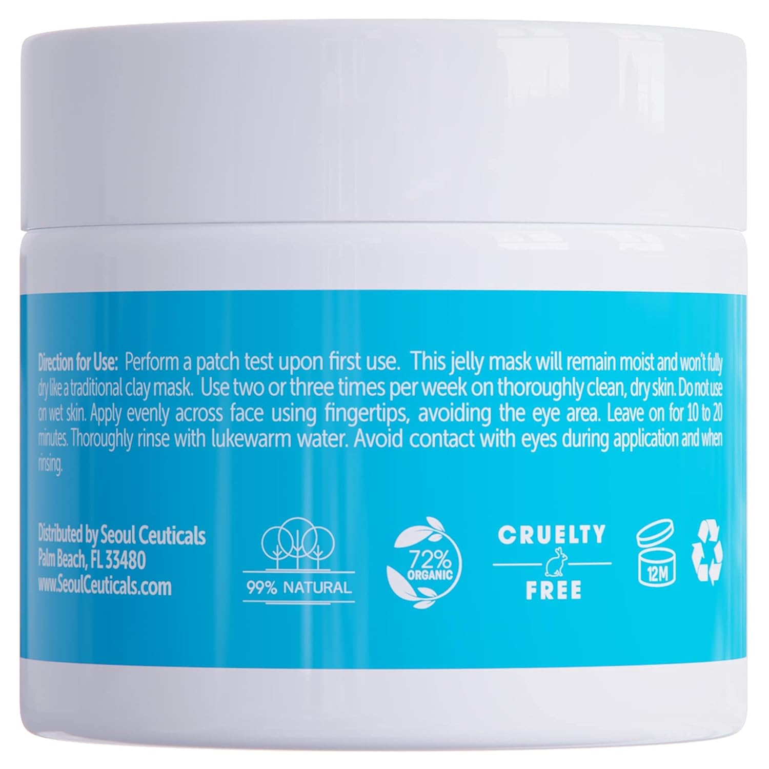 SeoulCeuticals Korean Skin Care Hyaluronic Acid Jelly Face Mask – Rice Bran + Vit B5 + Rosehip Anti Aging K Beauty Skincare for Plump Glowing Skin 2oz - Image 7