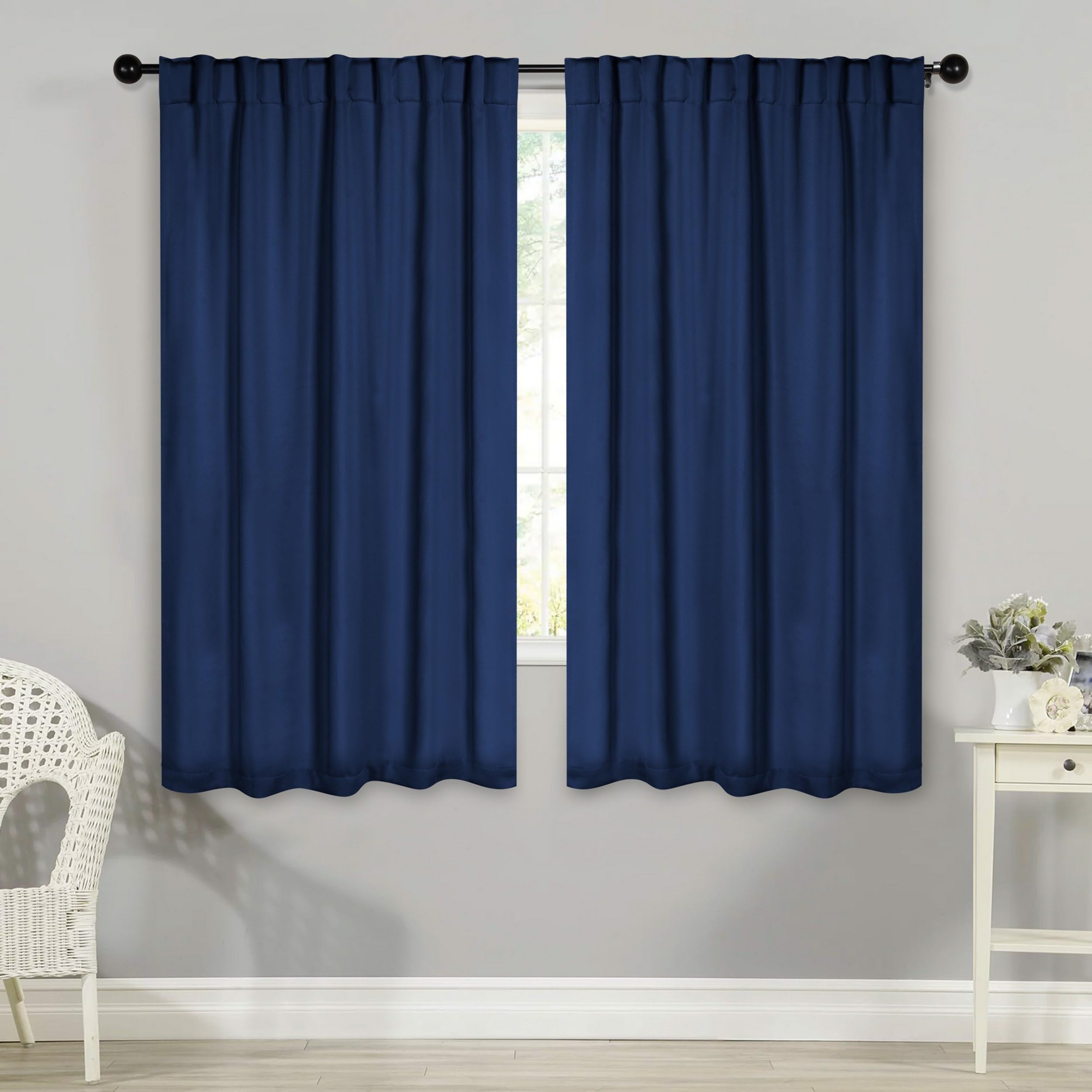 Rideaux occultants thermiques passe-tringle pour isoler la chambre