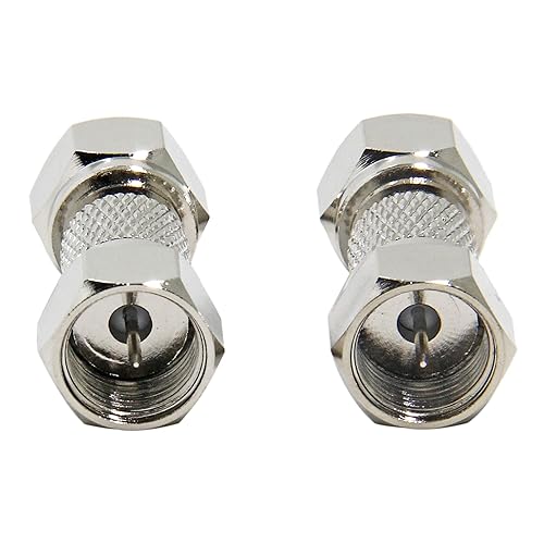 Miniatura 5 de Conector de cable de TV, paquete de 5 adaptadores coaxiales F macho a macho de 75 ohmios, acoplador de extensión de cable para TV, cable de antena,