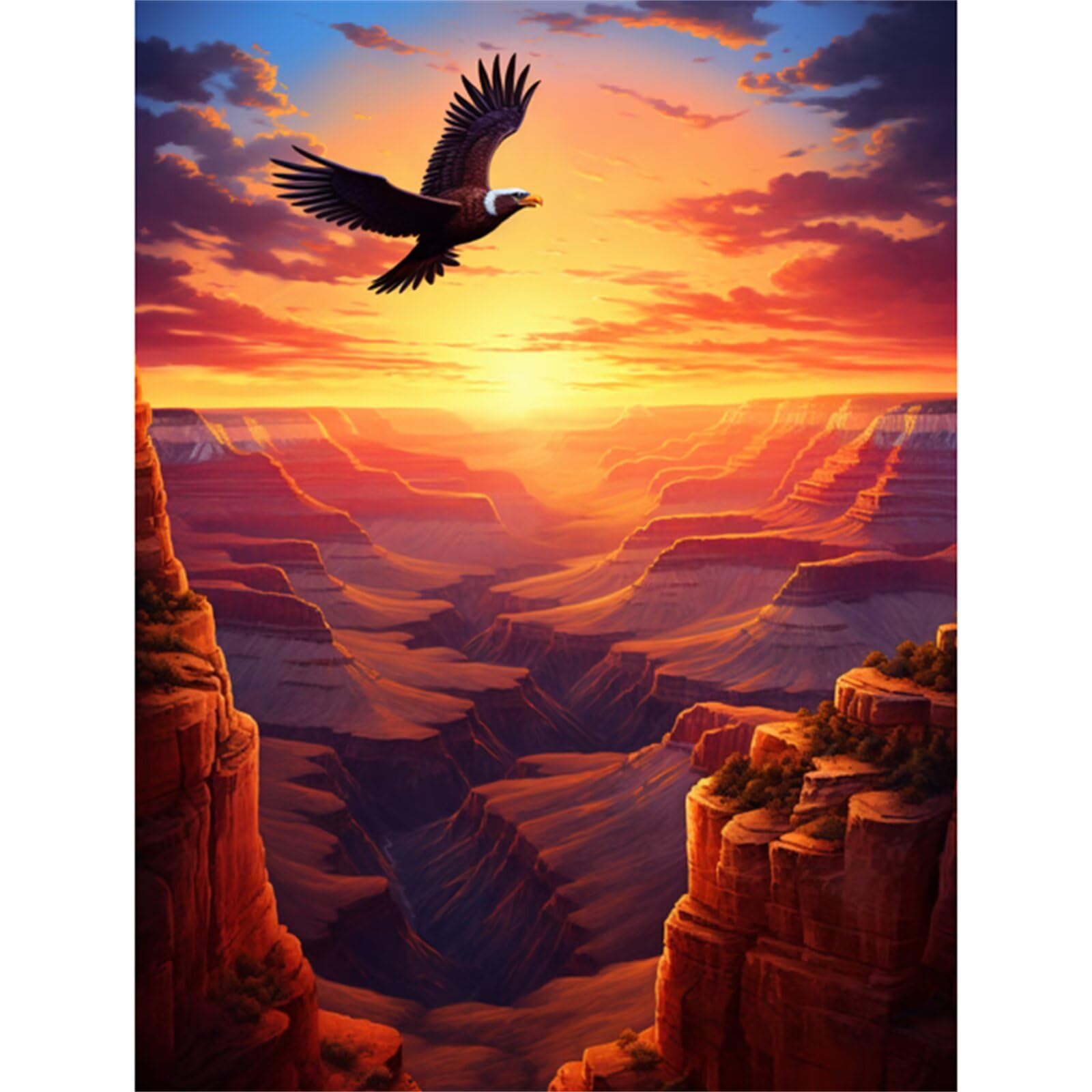 Pilzgebirge 1000 Teile Rundes Puzzle – Wald-Sonnenuntergang-Canyon Im 3D-Look Für Erwachsene Pilzgebirge 1000 Teile Rundes Puzzle – Wald-Sonnenuntergang-Canyon Im 3D-Look Für Erwachsene