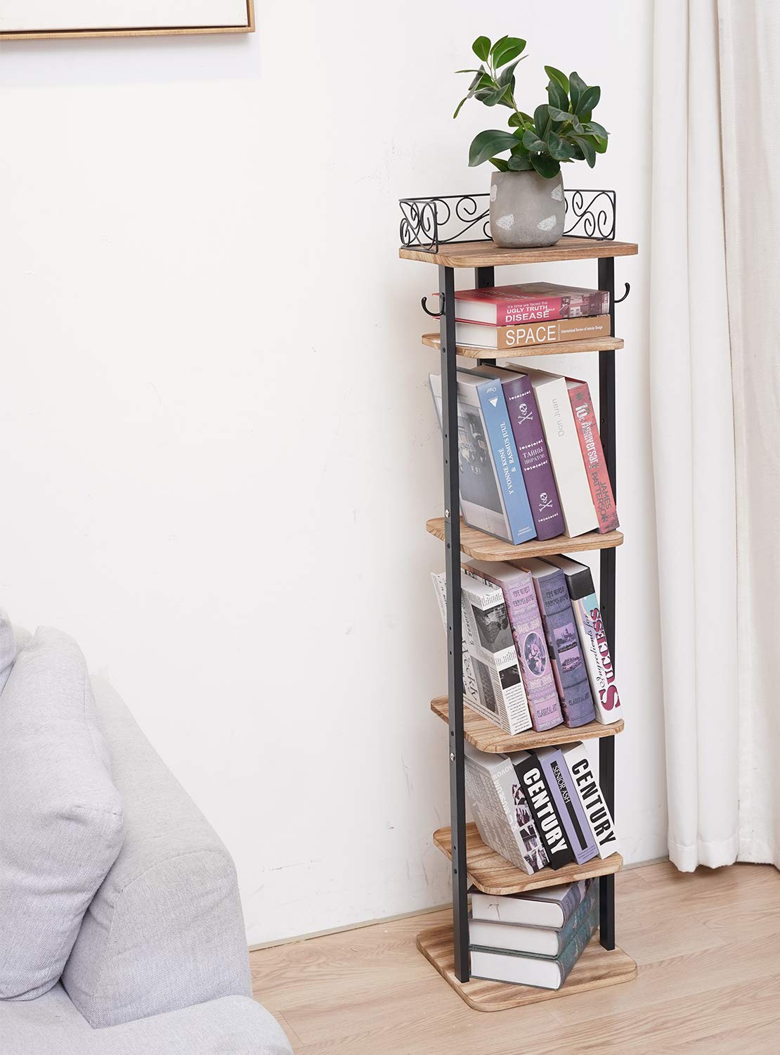 Xcosrack Shoe Rack, 8 Tier Vertical Shoe Storage Organizer with Hooks