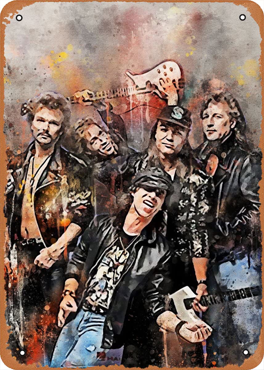 Four Year Strong band 直筆サイン入り 洋楽 ポスター 海外 Wanfst Legendary Rock Band Scorpions Metal Tin Sign Poster Vintage