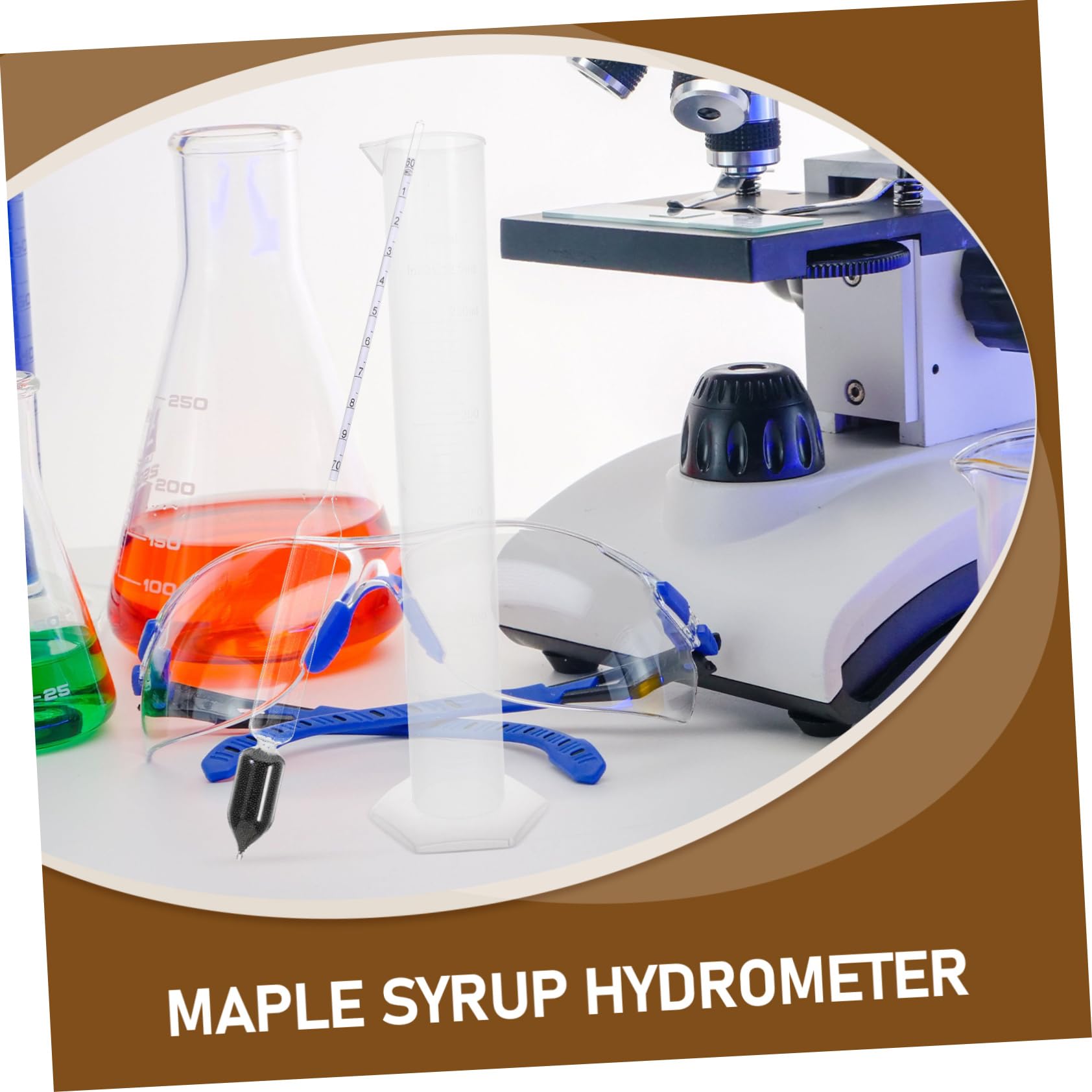 COSMEVIVI Maple Syrup Hydrometer Set Maple Syrup Density Kit Glass Hygrometer Accurate Maple Sugar Measurement Tools