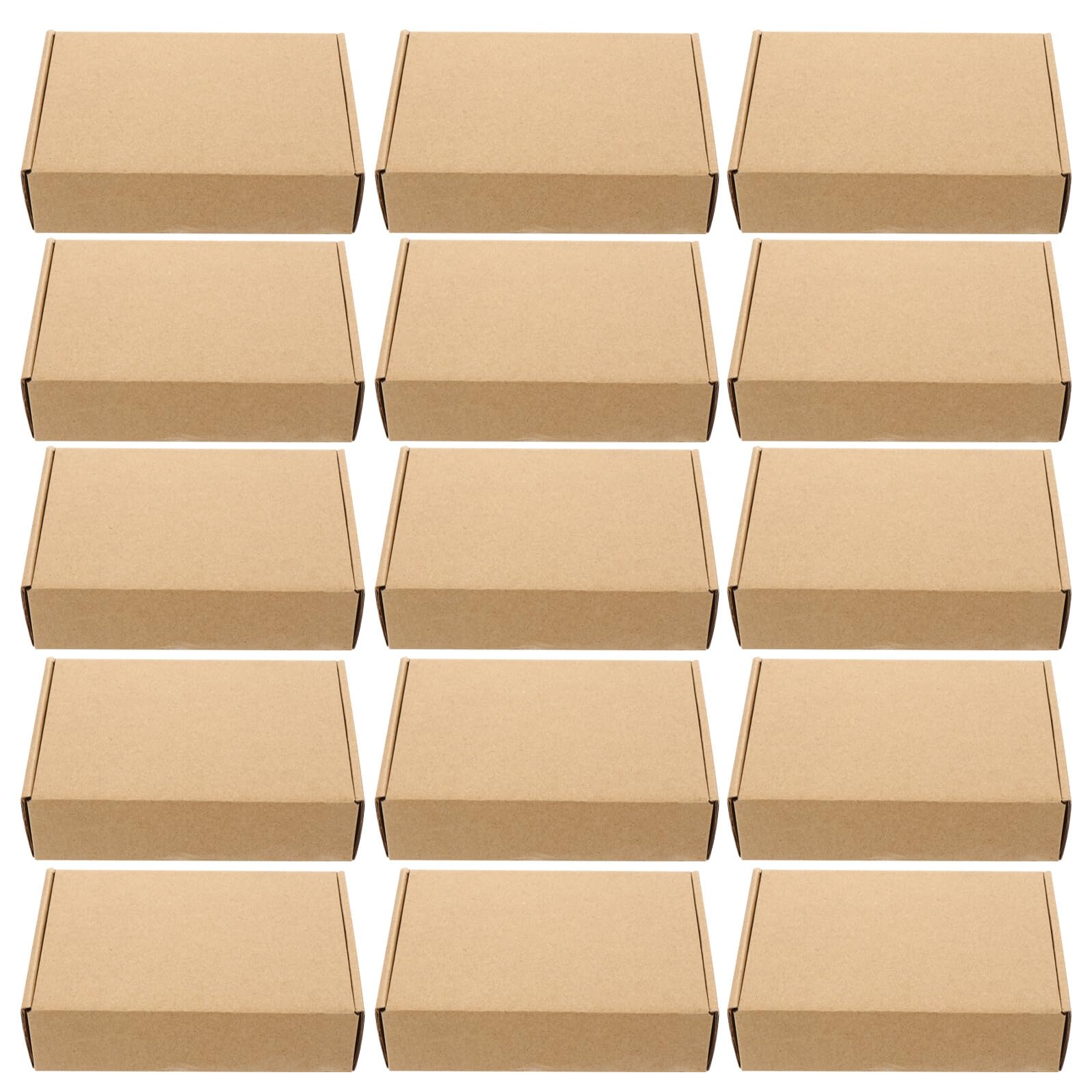 DOITOOL 50 Pezzi Scatole da Spedizione in Cartone Ondulato Beige Pieghevoli, Resistenti Agli Urti e Facili da Formare, per Trasloco e Imballaggio di Piccoli Oggetti e Abbigliamento