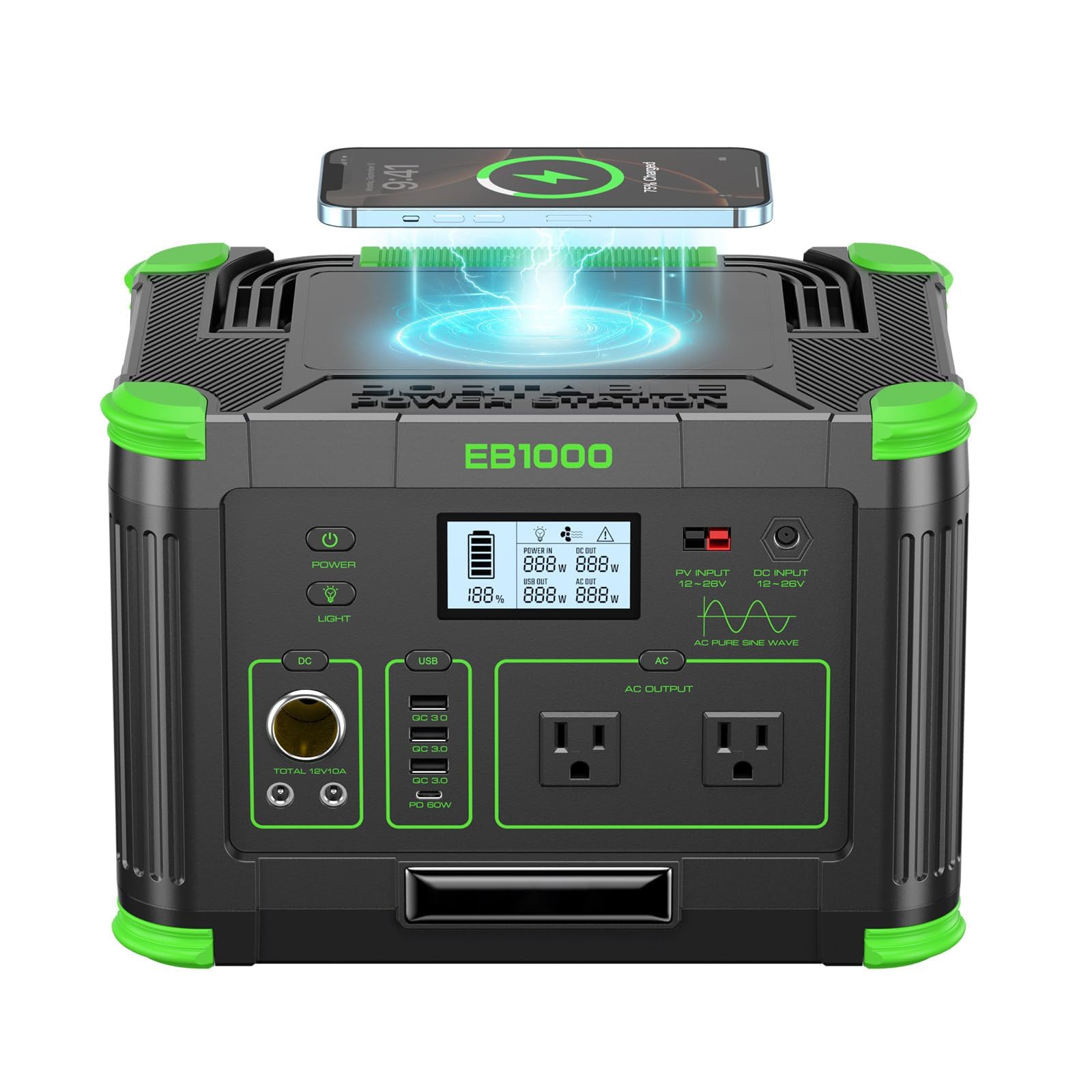 GRECELL 1000W Portable Power Station