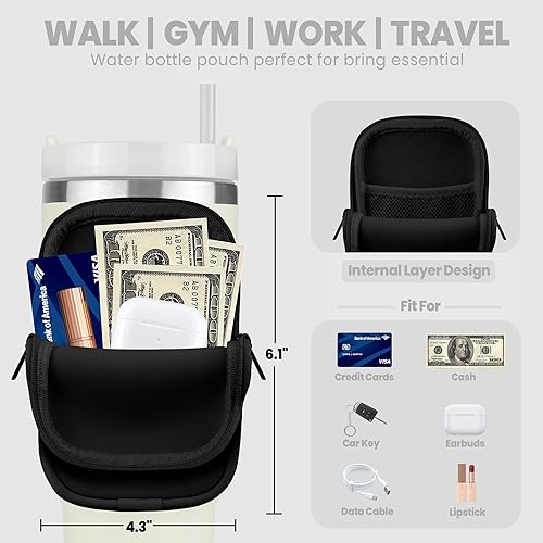 Miniatura 2 de Bolsa para botella de agua para Stanley, bolsa para vasos para accesorios de copa Stanley, bolsa para botella de agua para correr Stanley de 20 a 40