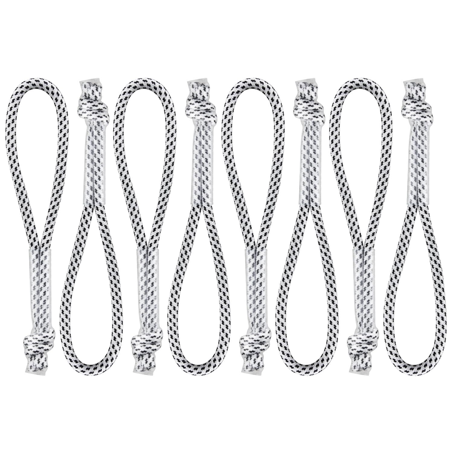 Endoto 8PCS Zipper Pull Replacement for Nike Elite Backpack, Zipper Pulls Tab Extender Replacement for Luggage, Jackets, Pants, Suitcases, Coats(Color:White&Black)