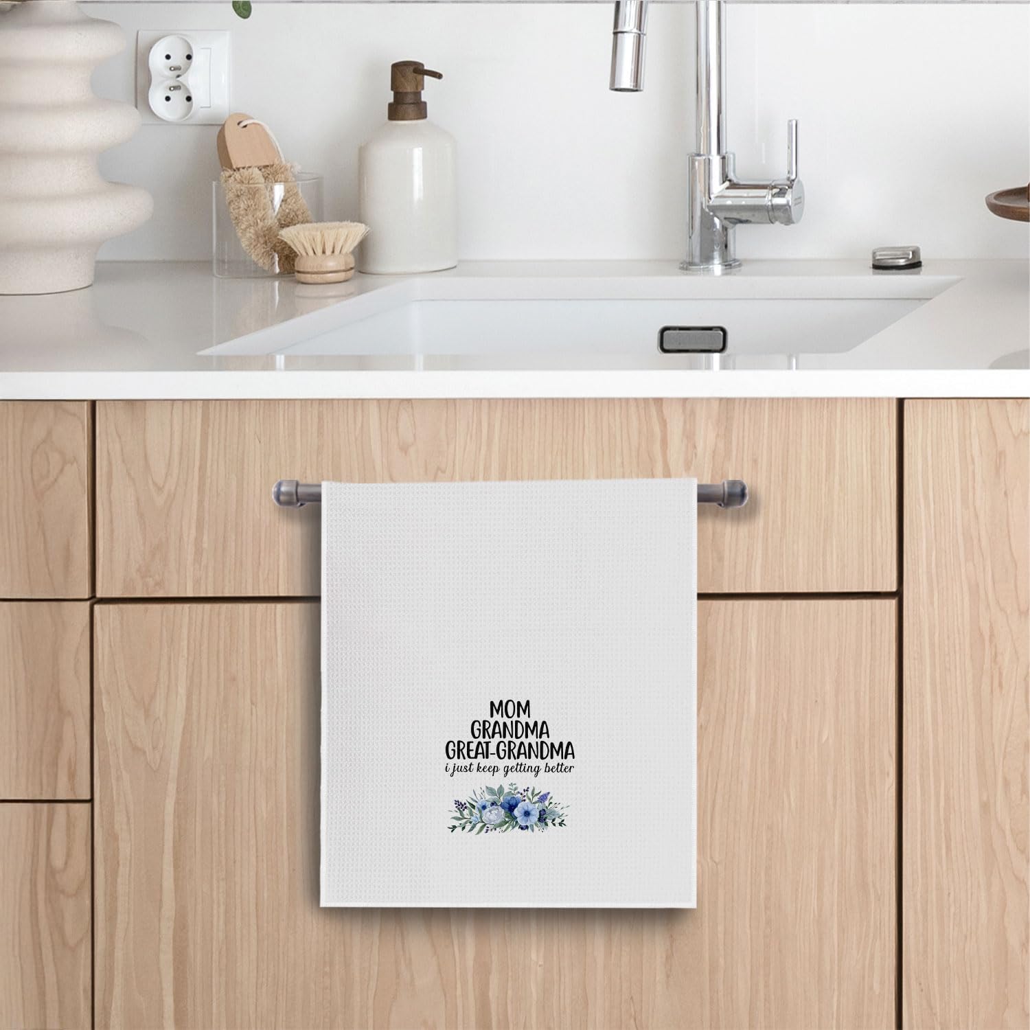 Great Grandma Kitchen Towels - Grandma Decorative Waffle Weave Dish Towels, Grandma Gifts Hand Towel, Grandma Tea Towel, Grandma Gifts from Grandson Granddaughter, 16x24 Inch - Image 3