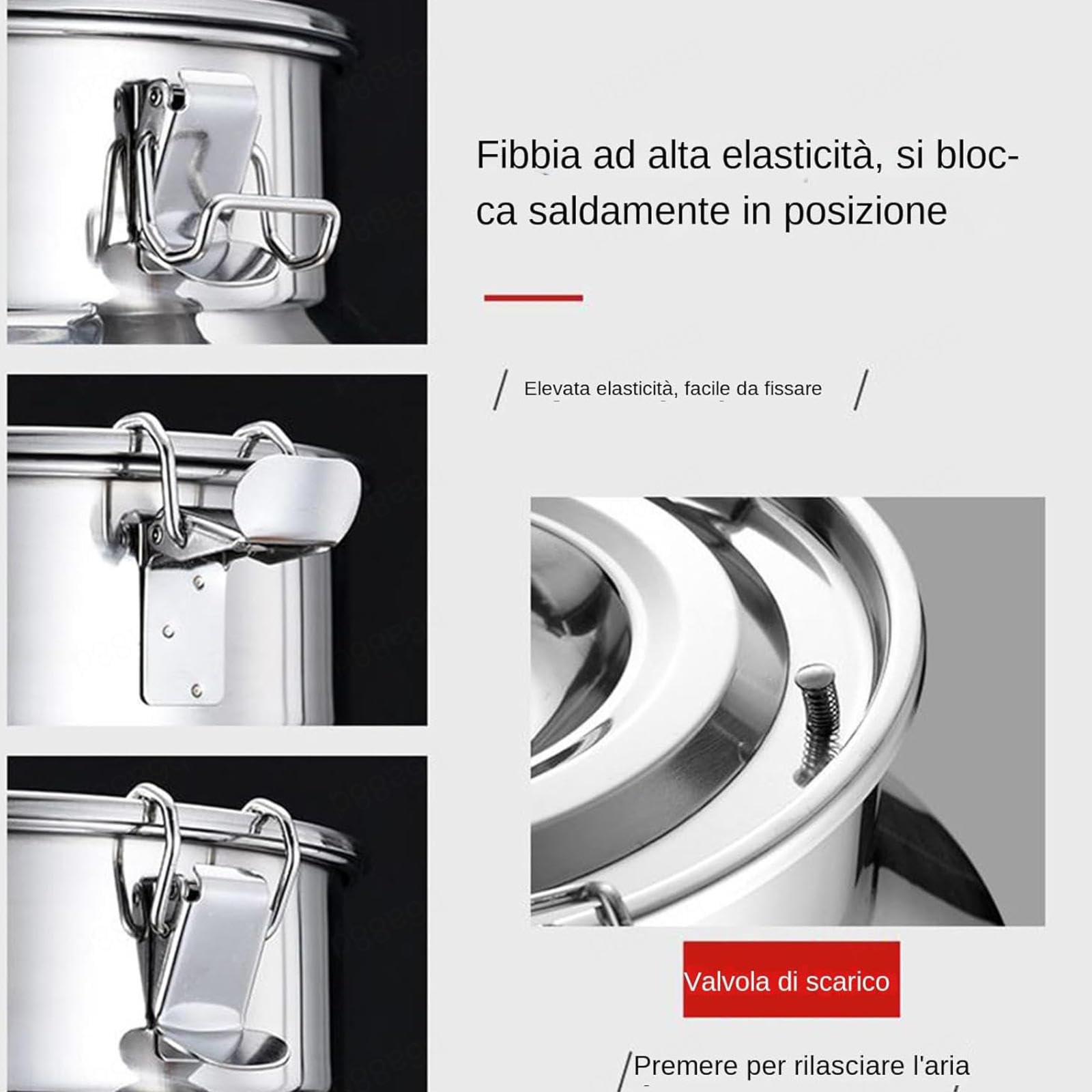 bidon INOX pour Huile d Olive 50l avec Robinet Pot a Lait INOX bidon De Transport De Lait Ferme Baratte,A-30liter