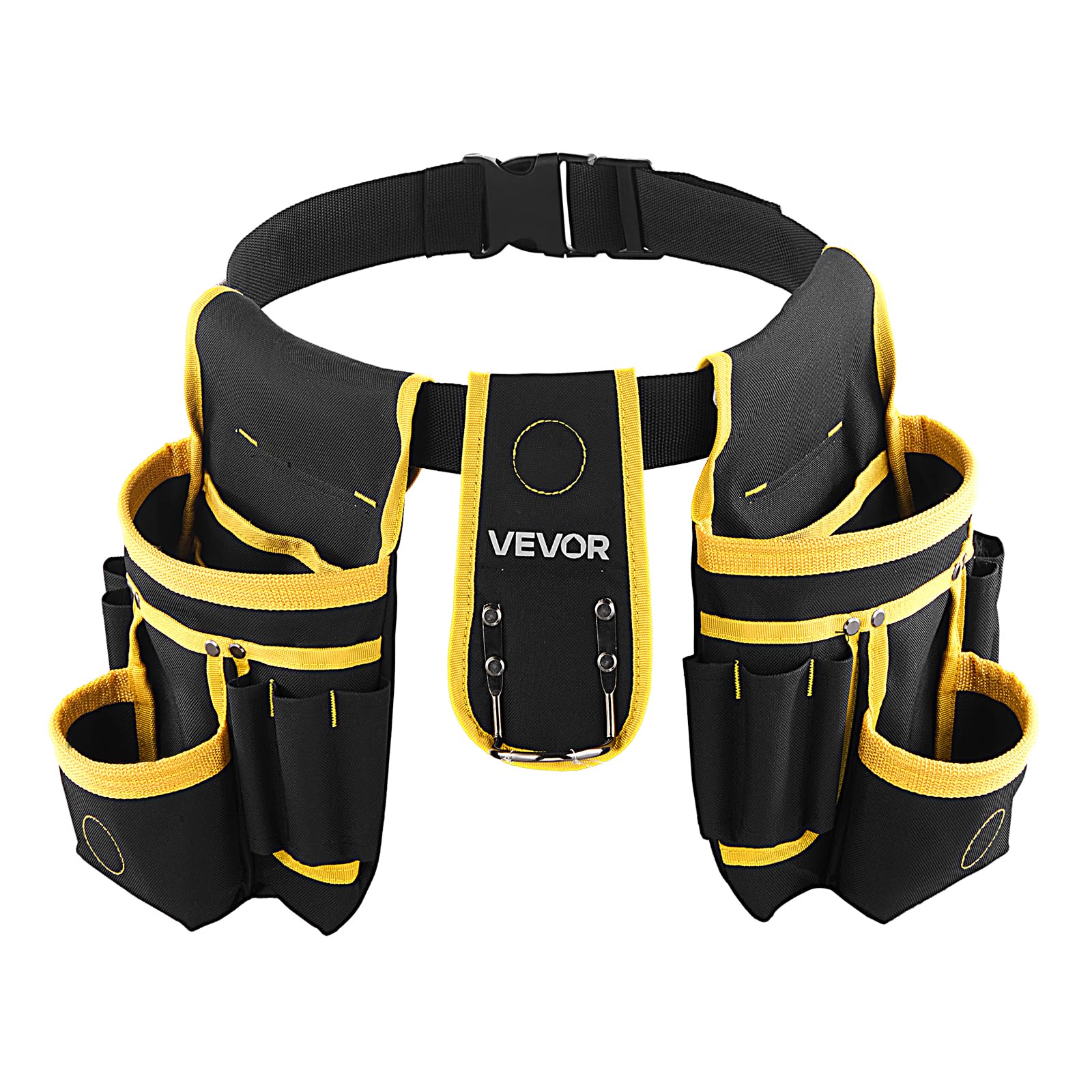 VEVOR Cintura Porta Attrezzi da Carpentiere con 28 Tasche, Marsupio Porta Attrezzi da Elettricista, Regolabile e Resistente, per Carpentieri, Edilizia, Regolabile in Vita da 78,7 a 121,9 cm