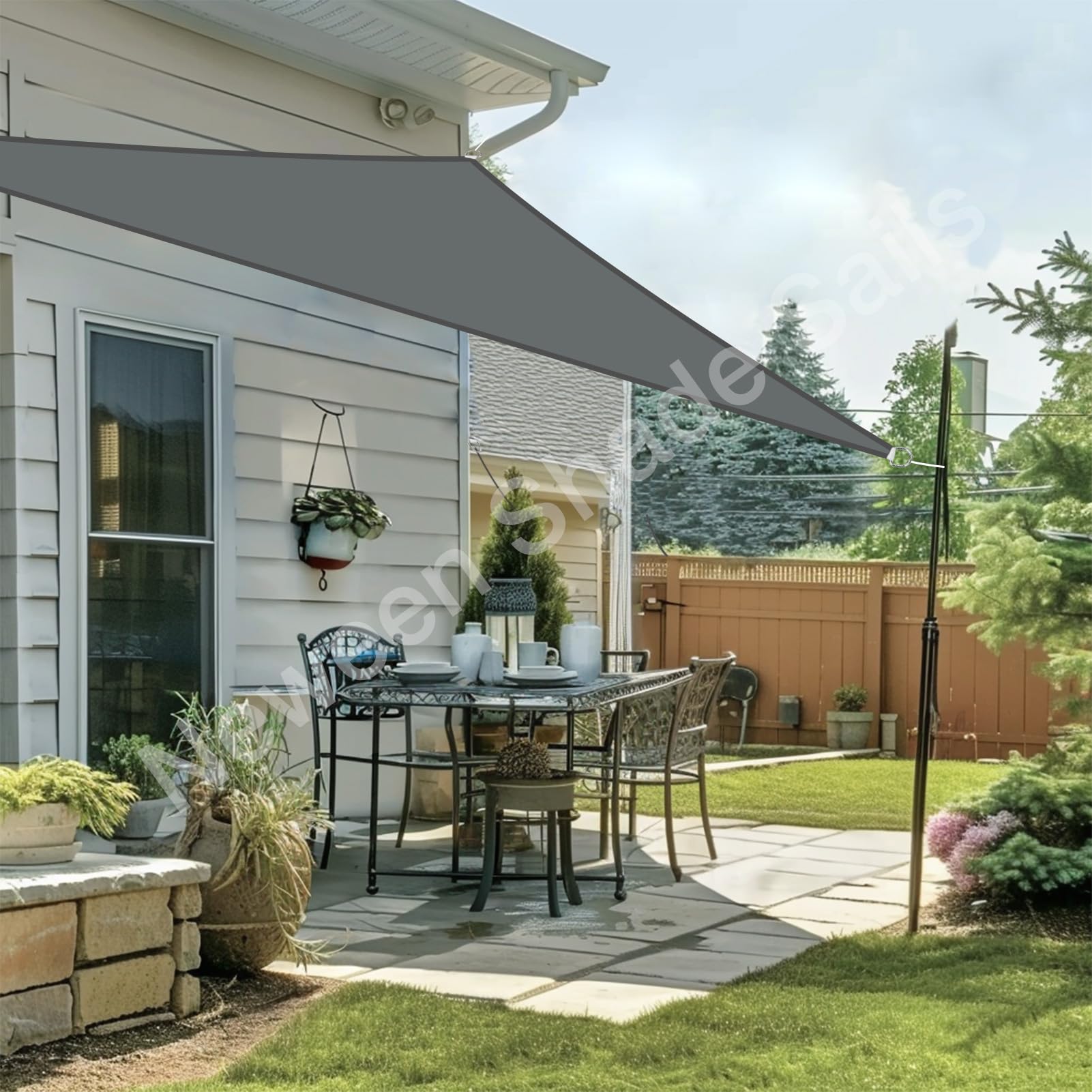 Amazon.com: Neween Shade Sail,6 呎7 吋x 6 呎7 吋x 6 呎7 吋遮陽帆