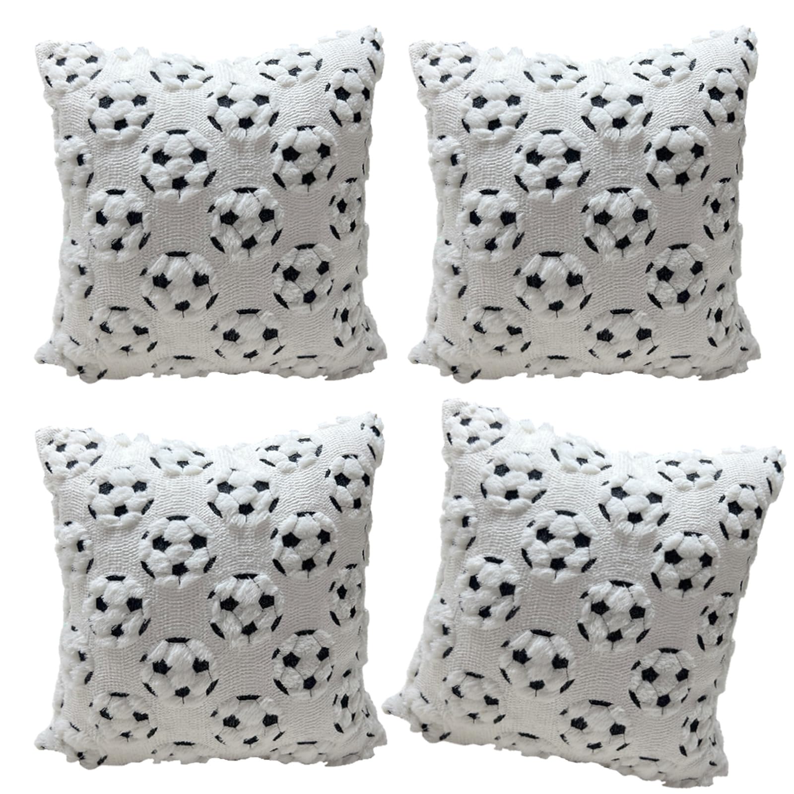 carotoe Customizable Soccer Design Throw Pillow Cover Machine Washable and Fade Resistant for Fan Gifts Soccer Pillowslip