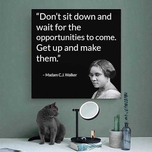 Miniatura 4 de Póster de Madam C. J. Walker con cita de retrato de Madam C. J. Walker (1) Póster de pintura en lienzo e impresiones artísticas de pared para