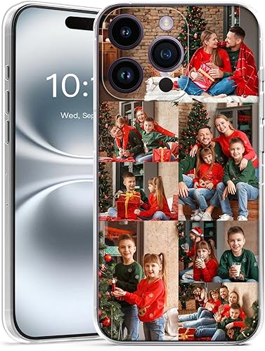 SHOISOWO Funda de teléfono con foto personalizada, con iPhone 15, 14, 13, 12, 11 Pro Max Plus Mini XR XS X, diseño de imagen personalizado, funda de