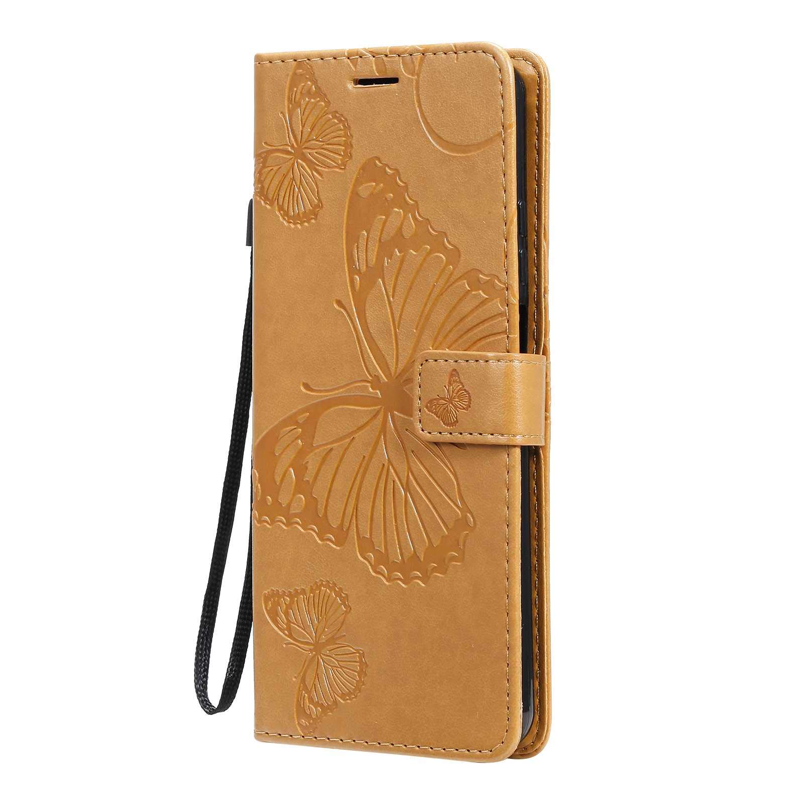 DENDICO Cover Portafoglio In Pelle Per Xiaomi Mi 10T Lite 5G | Custodia A Libro Con Slot Carte, Supporto Per Video E Chiusura Magnetica - Giallo - 2