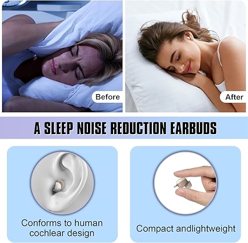 Miniatura 4 de LOBKIN Wireless Sleep Earbuds Invisible - Bluetooth 5.3 Mini Sleeping Earbuds for Side Sleepers Small Ears Canal,Discreet in-Ear Tiny Earphones