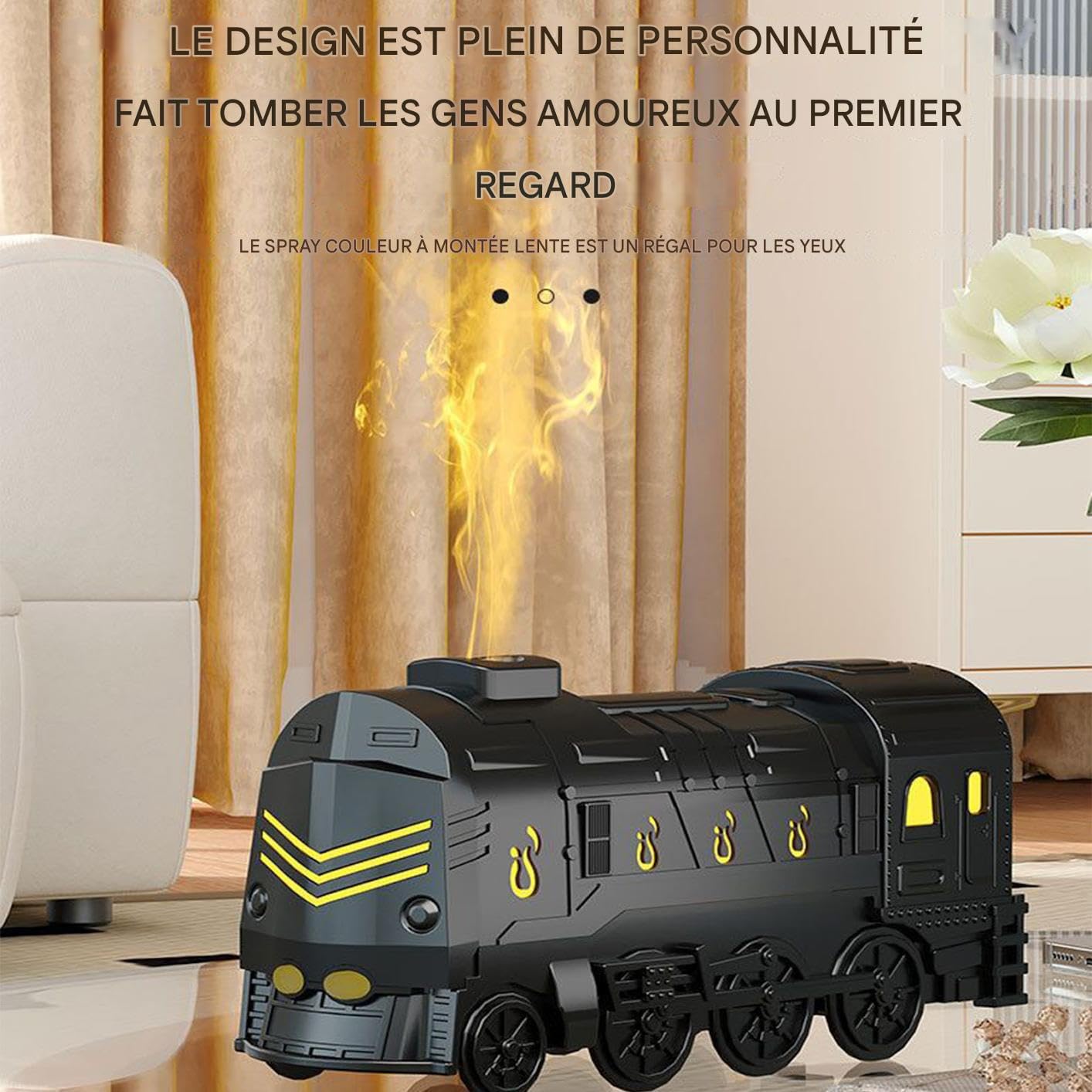 Dyfuzor Zapachów 7 Kolorowych Świateł Pociąg Zapachowy Nawilżacz Dekoracja