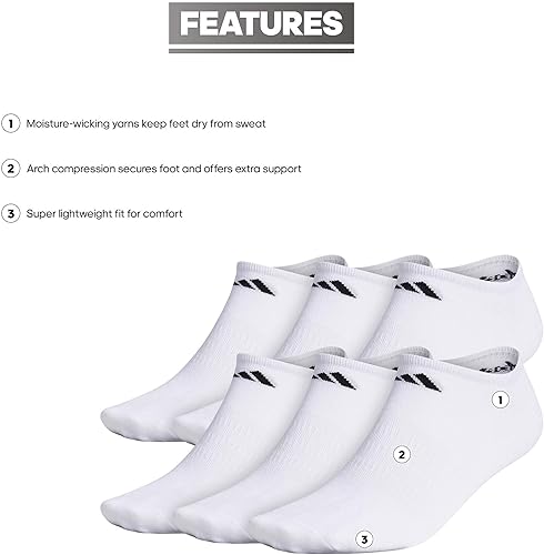 Miniatura 2 de Calcetines deportivos Adidas Superlite invisibles para hombre (paquete de 6 pares) de perfil bajo por debajo del tobillo