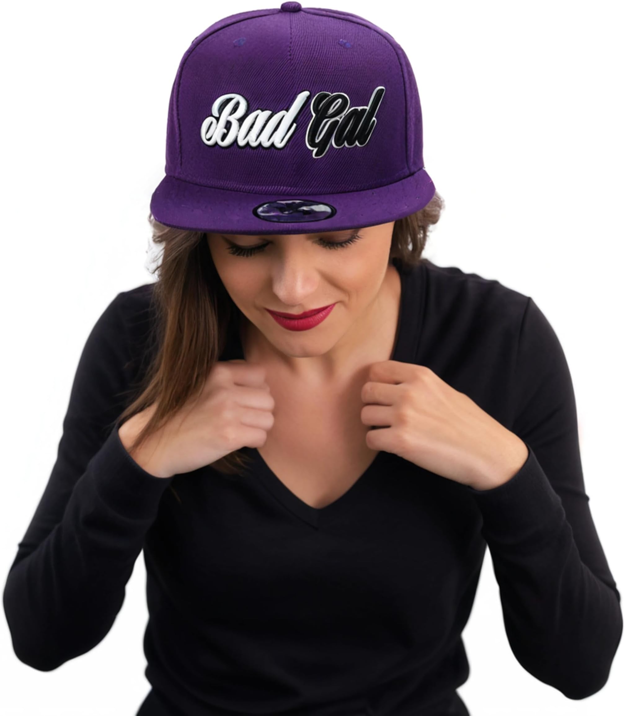 Underground Kulture Bad Gal Purple Snapback Baseball Cap