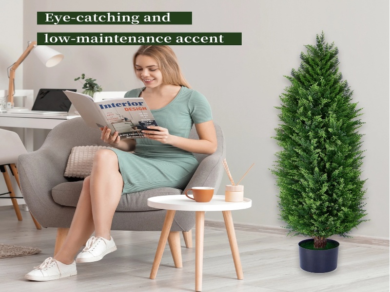Amazon.com - Artificial Topiary Tree 2-Set - 4 Feet Tall UV