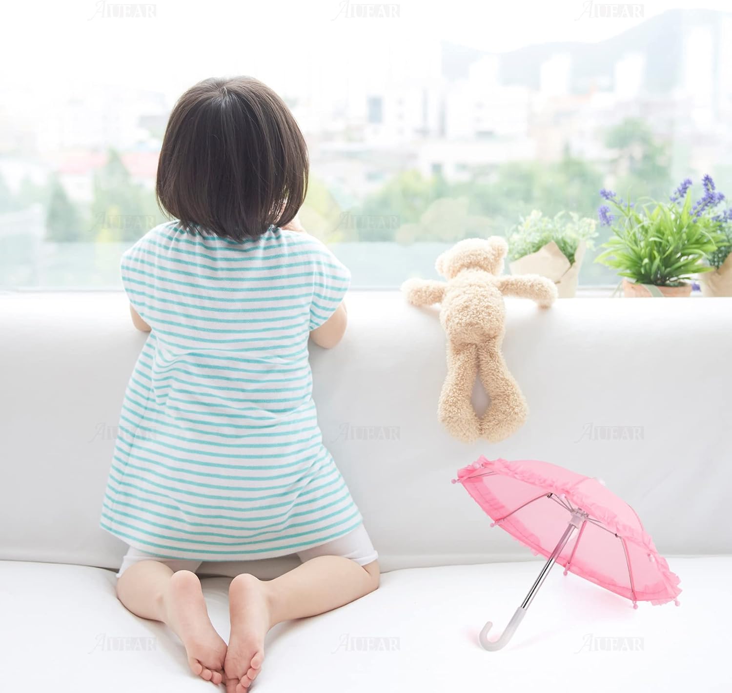 AUEAR, 8 Pack Colorful Cute Mini Umbrella Tiny Umbrellas for Photography Props Home Decoration Supplies