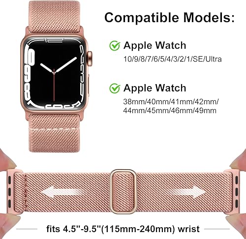Miniatura 6 de Easuny Bandas elásticas bohemias compatibles con Apple Watch de 1.5 pulgadas, 1.57 pulgadas, 1.65 pulgadas y de 1.73 pulgadas para mujeres, hombres