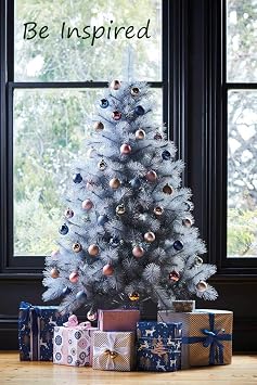 Glitter Silver Pine Christmas Tree with Frosted Tips (5ft)