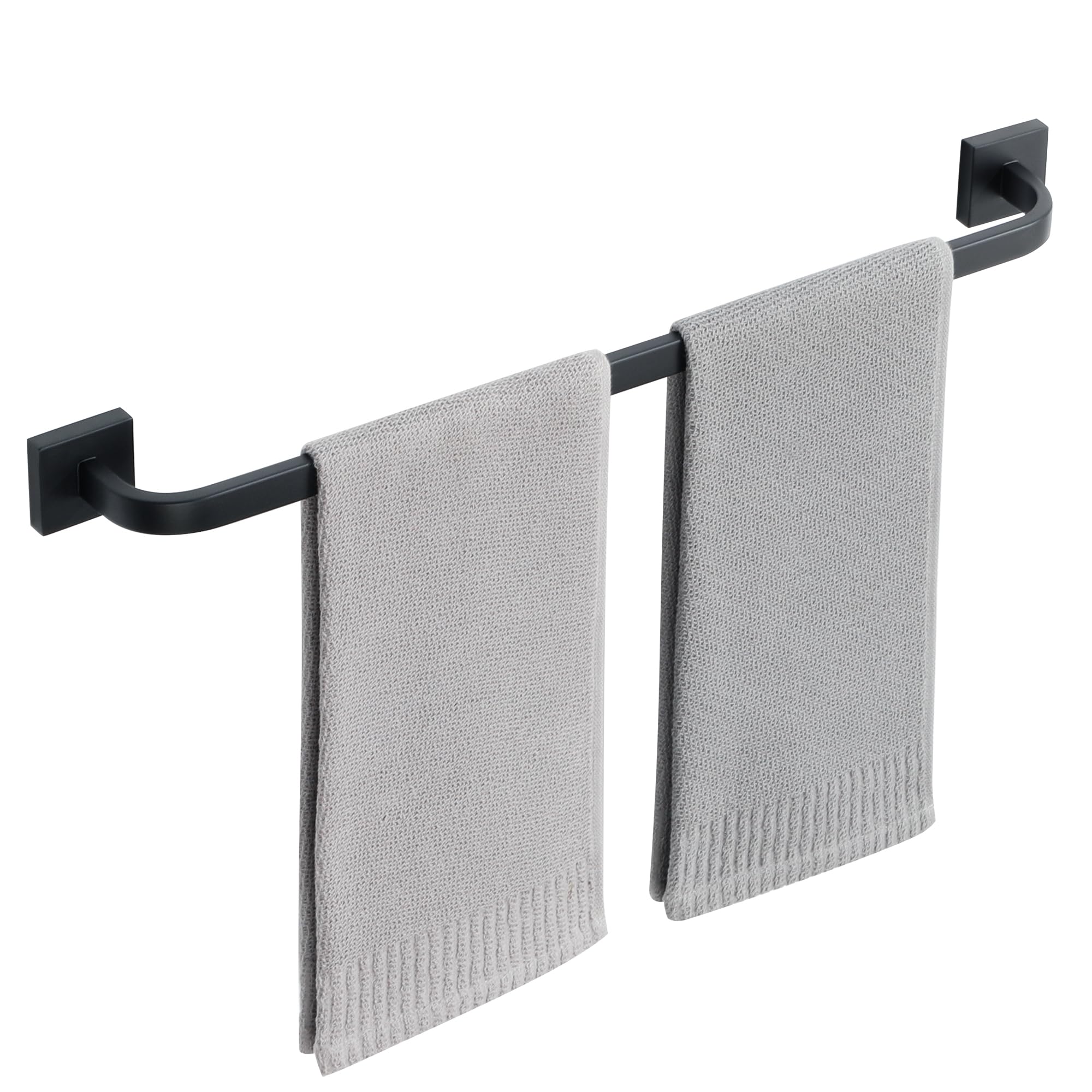 Alise Towel Bar for Bathroom,24'' Towel Holder Black Towel Racks for Bathroom Wall Mount,SUS304 Stainless Steel Towel Rail Towel Hanger for Wall,Matte Black-image-32