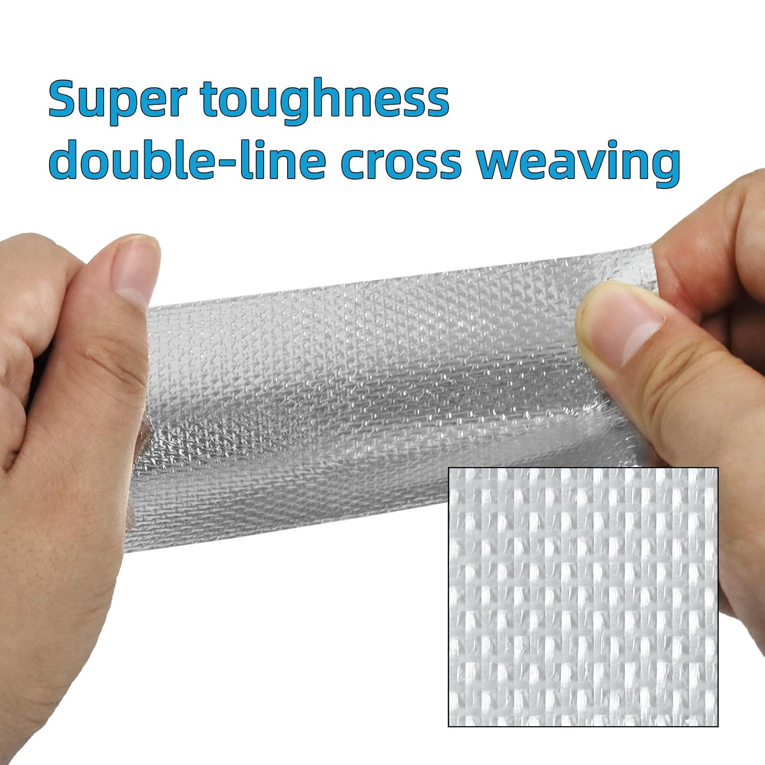 Fiberglass Aluminum Foil Tape 2 inch x 66 Feet - High Heat Resistant (500°F) for Exhaust Pipe Repair, Muffler, Automotive & HVAC Duct Sealing - Heavy Duty, Flame Retardant, Easy Tear