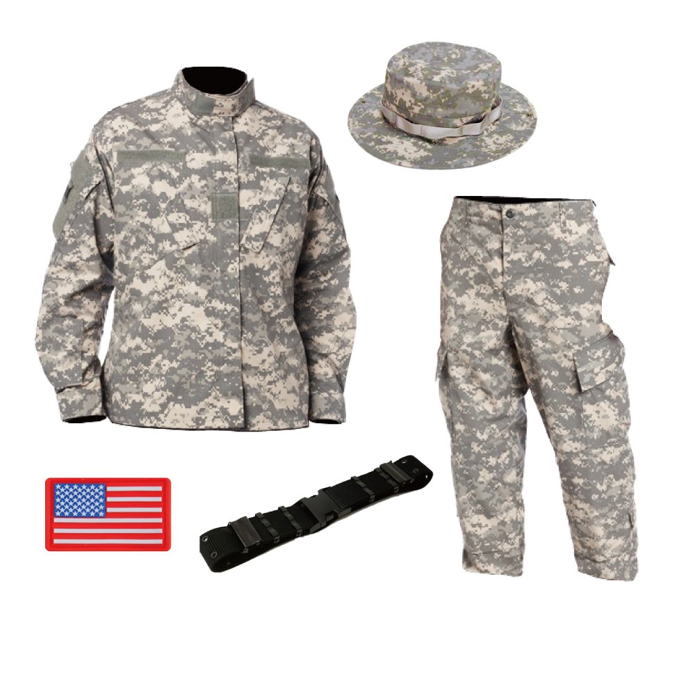迷彩服　上下　ベルト Amazon | 【FBFALCON】サバゲー 迷彩服 上下セット ハット ベルト XS