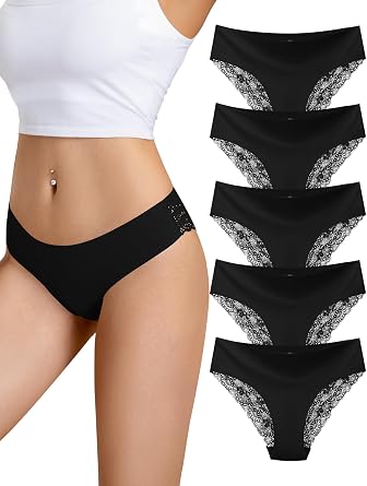 voenxe Lace Bikini Underwear for Women,Ladies Comfortable Briefs,Hipster