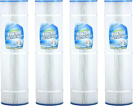 PCC105-PAK4 Swimming Pool Replacement Filter Cartridge Replaces for Unicel C-7471 105Sq.ft 817-0106 R173576 817-0106 Filbur FC-1977 FC-6470 CCP420 Darlly 71053 4Pack