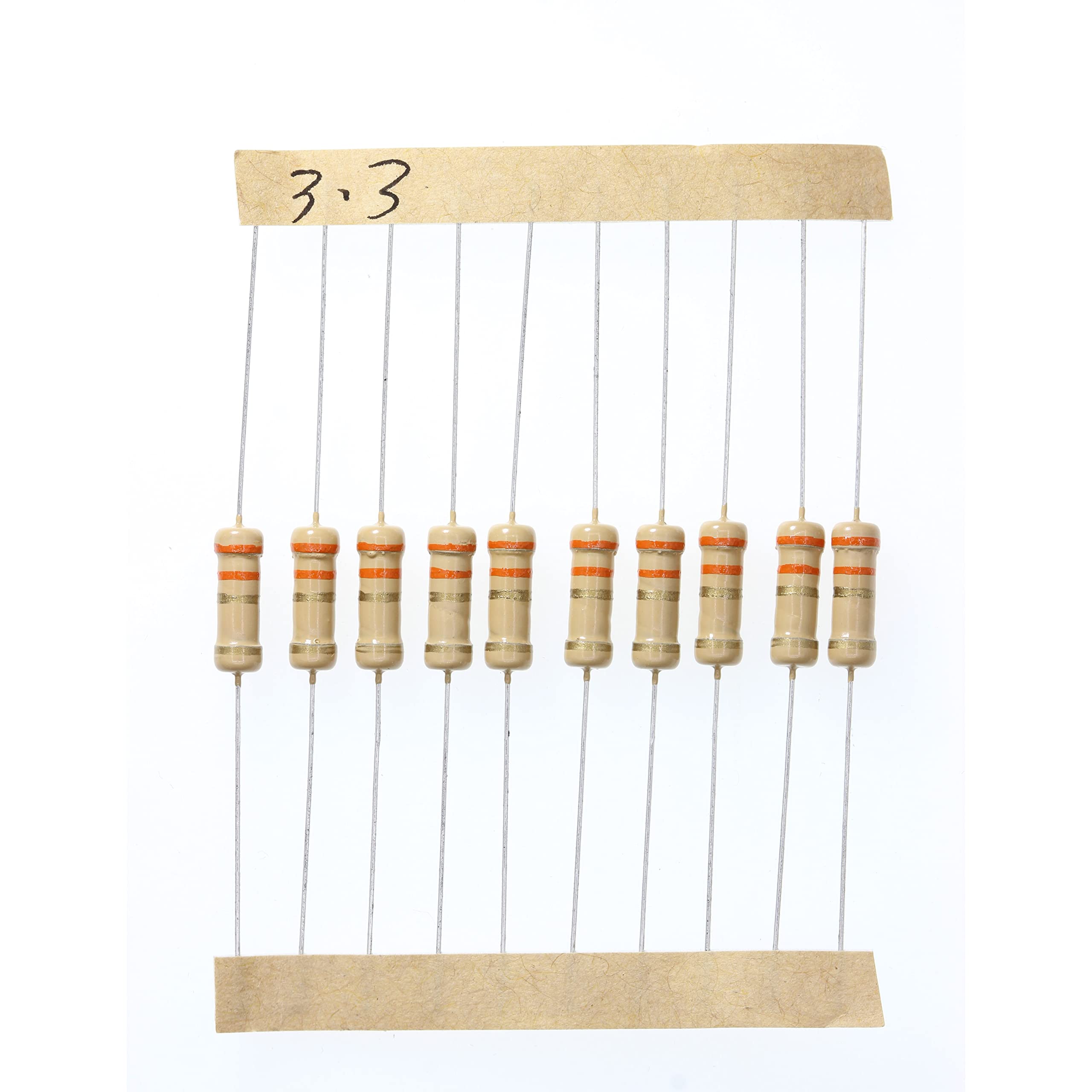 HUABAN 100x 1W Metaalfilmweerstand – 3,3 Ohm, 1% Tolerantie, Geschikt Voor Hobby En Reparatie