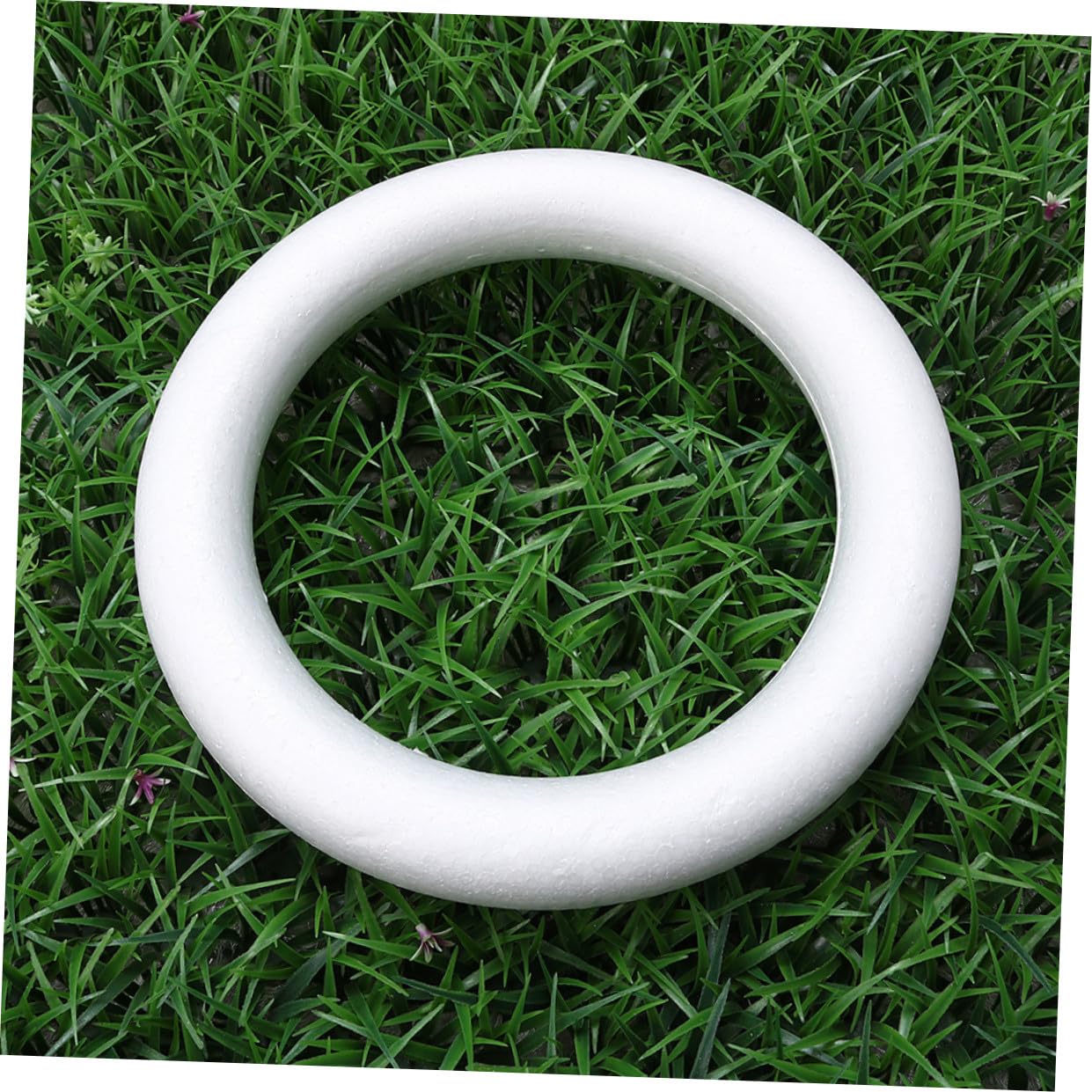 Zerodeko 4 Pezzi Anelli in Schiuma per Lavoretti Natalizi Fai da Te Anello Circolare Decorativo Bianco per Addobbi Feste e Progetti Artigianali