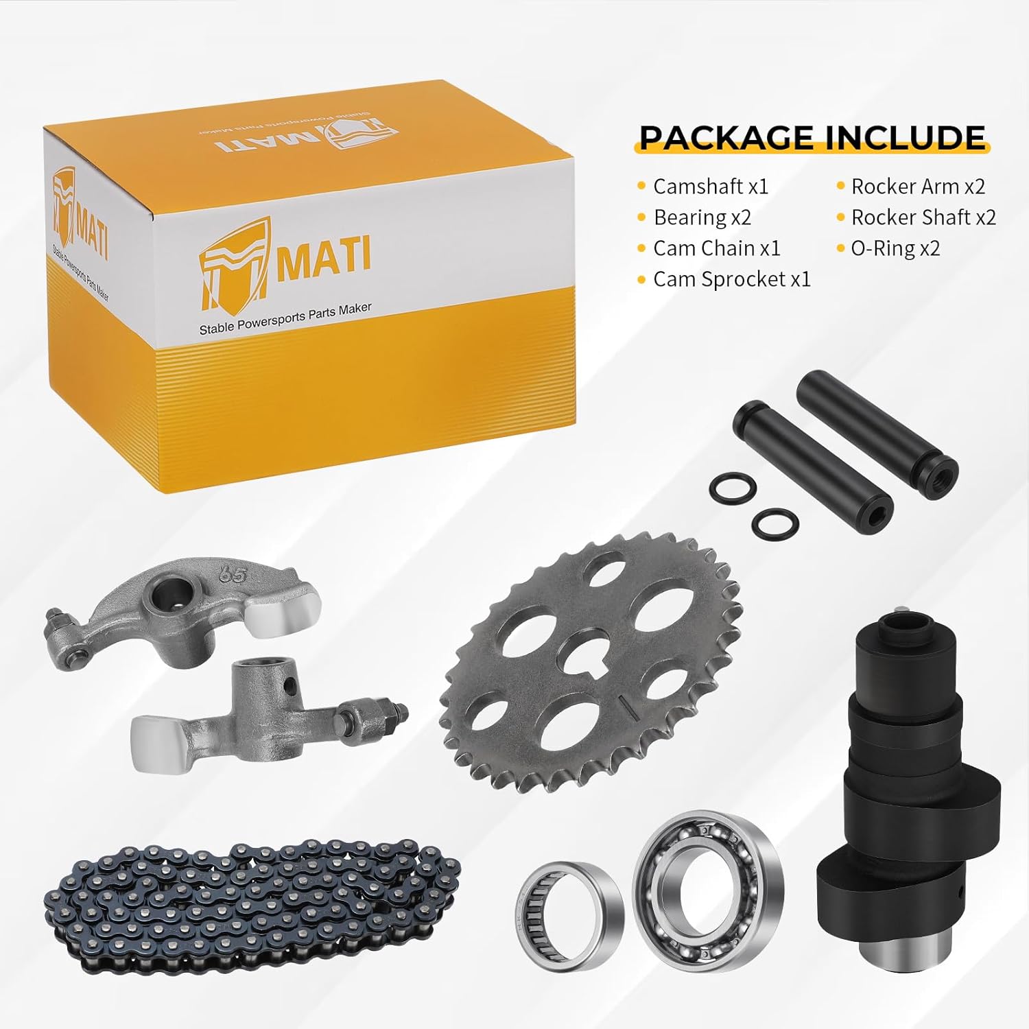 M MATI Camshaft & Cam Chain Gear Bearing Kit for Yamaha Wolverine 350 Big Bear 350 Moto-4 350 YFM350 Warrior 350 YFM350X 1989-2005