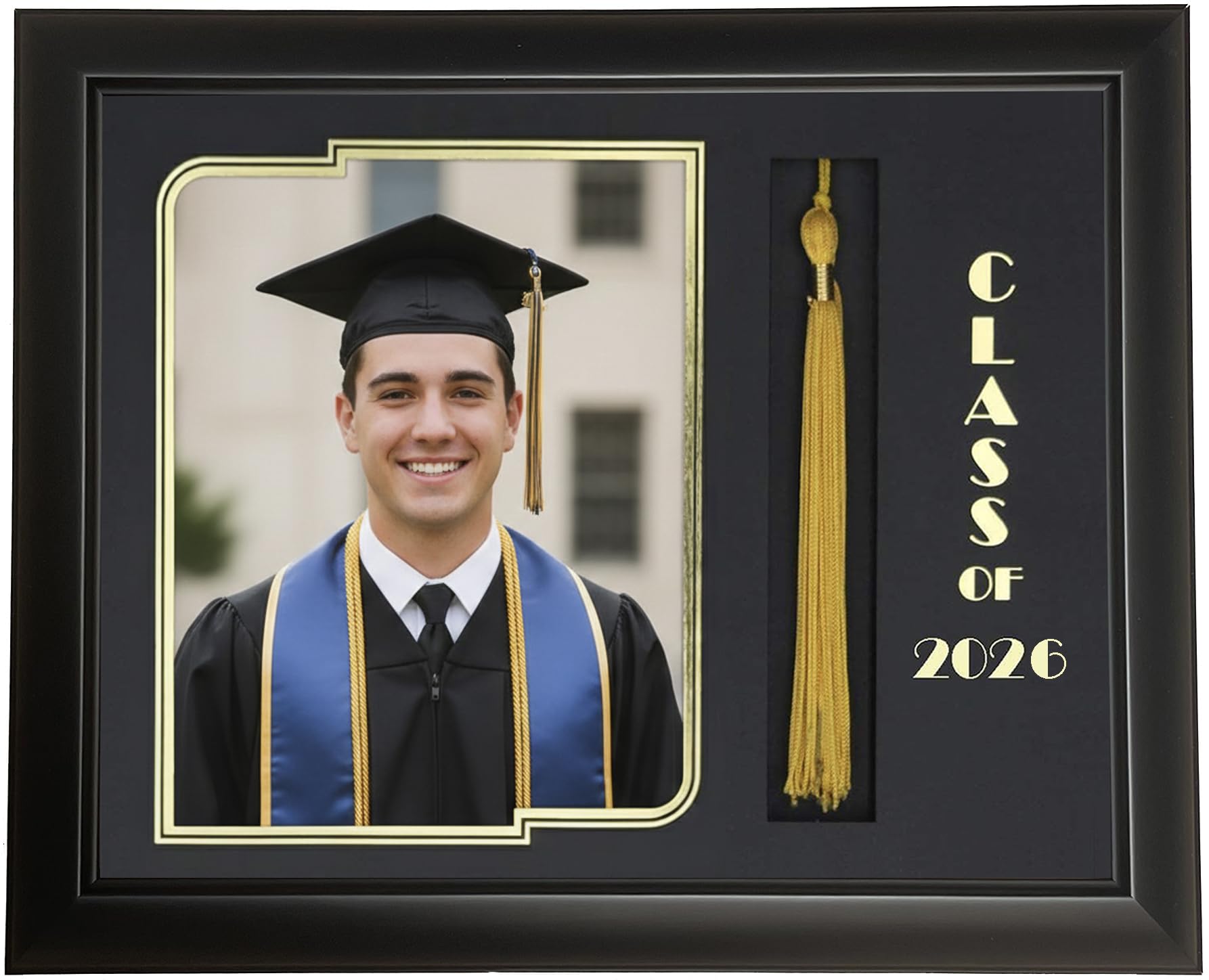 3art Graduation 8x10 Picture Tassel Frame, Black (Customizable)