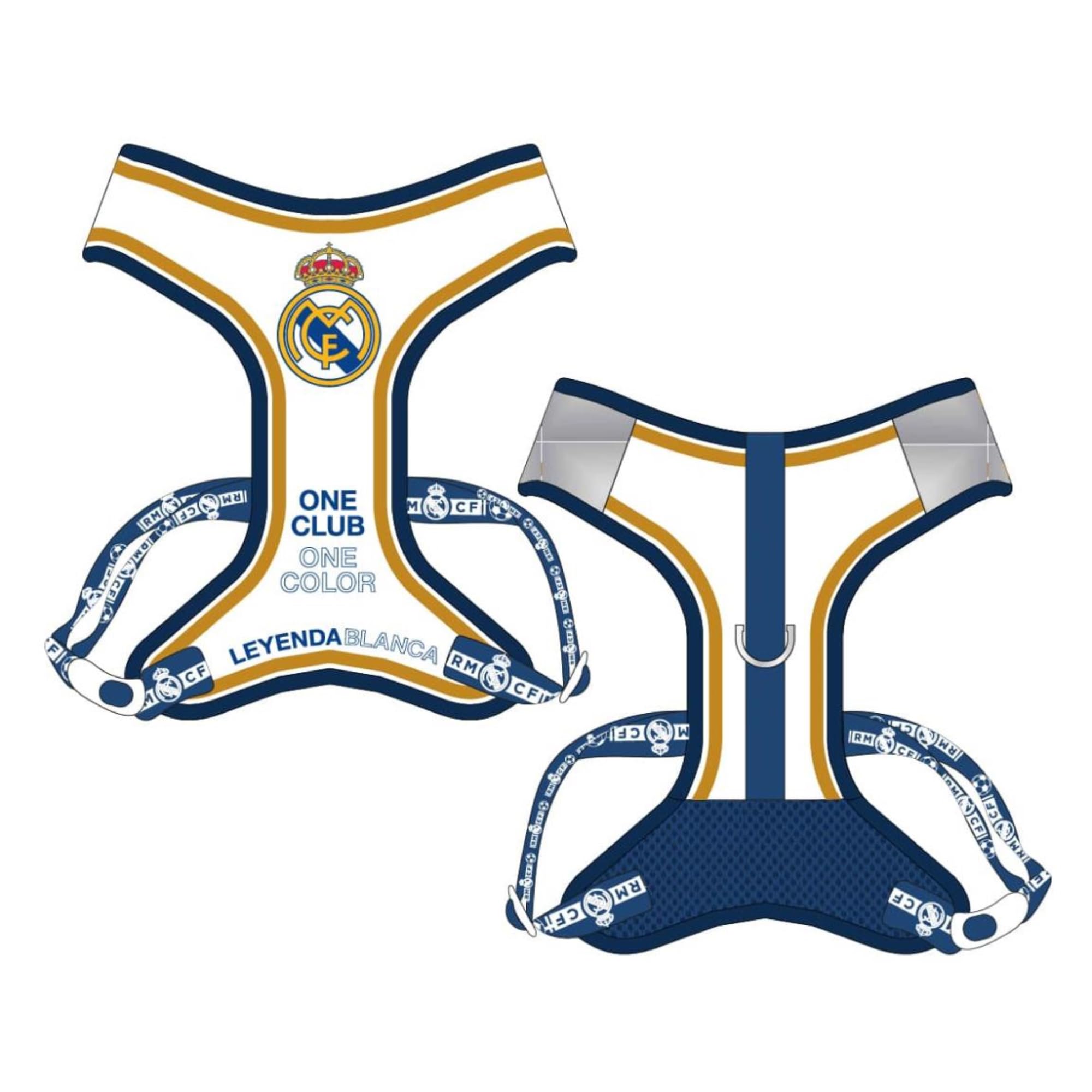 Reversible Harness for Dogs XXS-XS Real Madrid Design