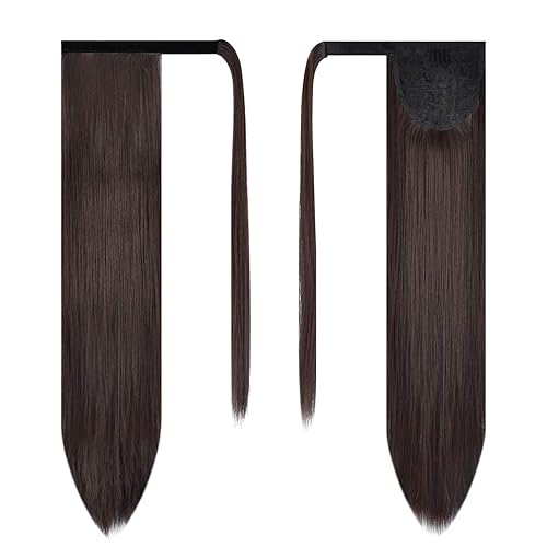 Miniatura 149 de BARSDAR Short Straight Ponytail Extension - 14 Inch Drawstring Black Ponytail Hair Extensions for Women - Synthetic Fake Pony Tails Hairpieces Clip