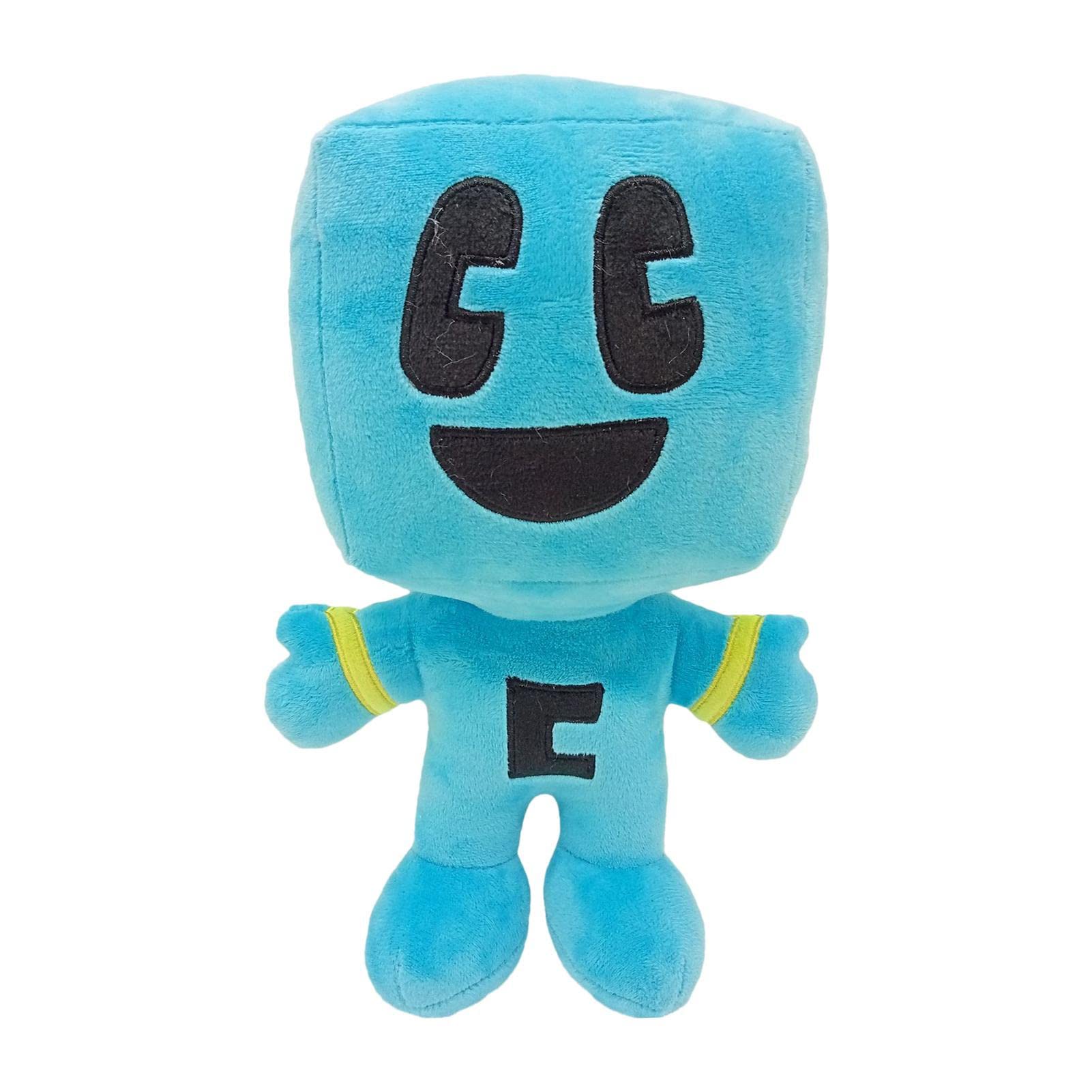 ZUREGO Cr-aftee Plush Animal Doll, 11in Blue Cr-aftee Merch Plushies Toys, Cute Soft Stuffed Doll for Room Decorations Birthday Present Gifts, Soft Hug Pillow, Video Game Fan Gift