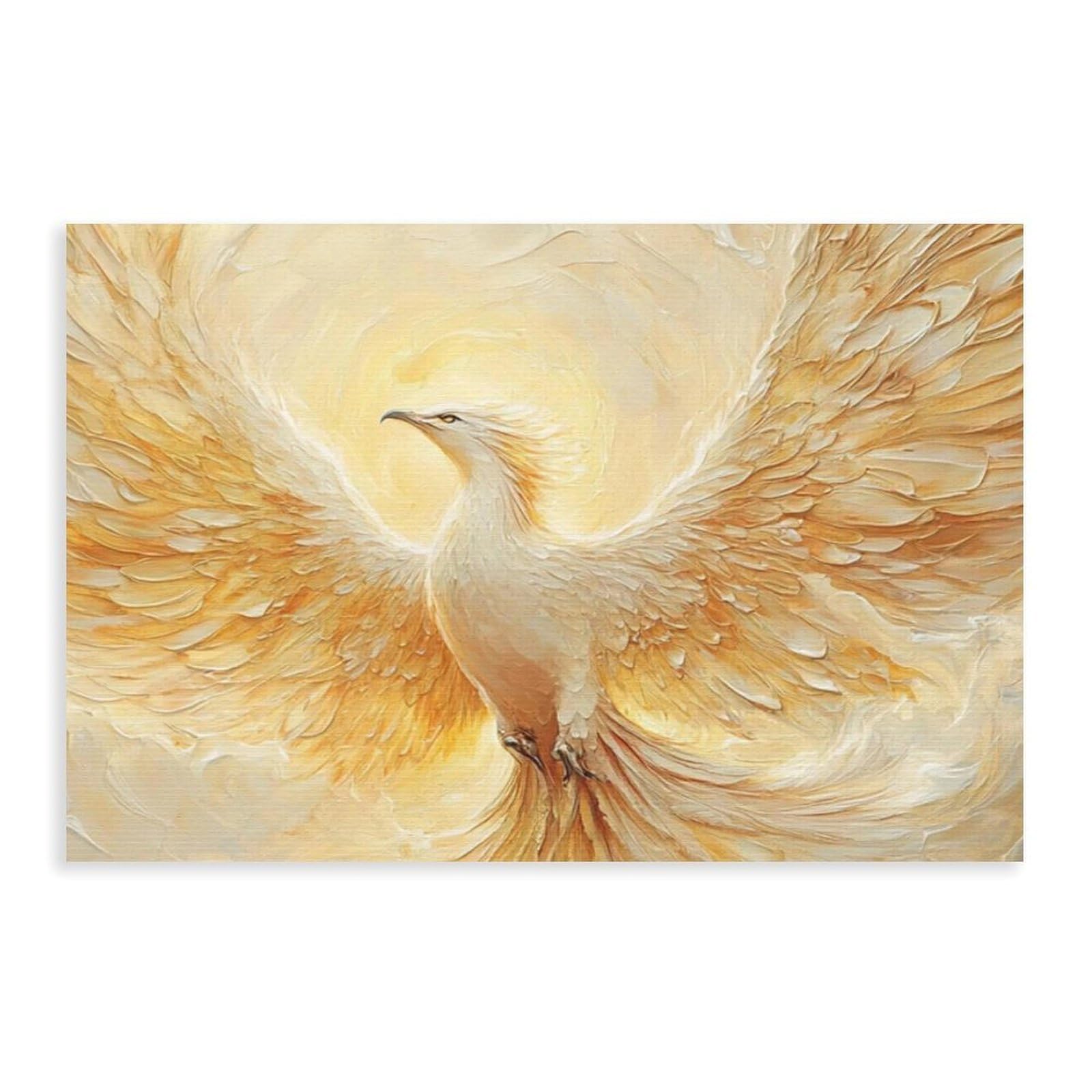Bareronor Beautiful Phoenix Bird Canvas Poster Bedroom Decor Landscape Office Room Decor Gift 12" L X 18" W