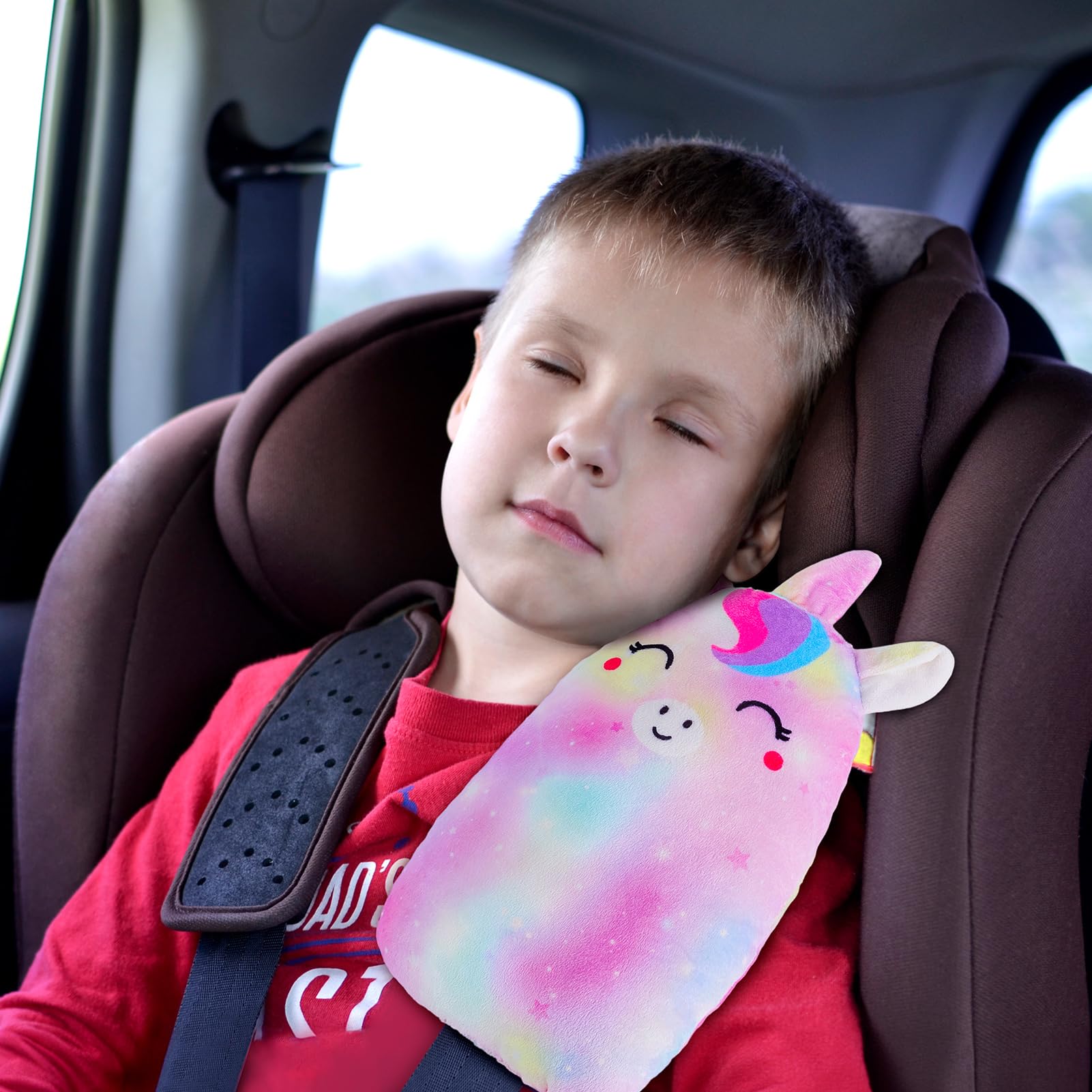 Cuscino Per Cintura Di Sicurezza Bambini - Design Unicorno, Morbido E Regolabile - Foto 6