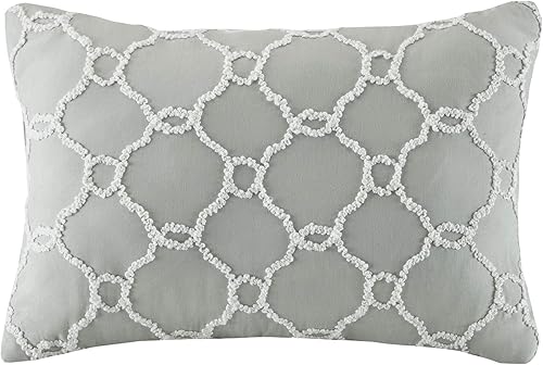 Miniatura 10 de Madison Park Essentials Maible - Juego completo de edredón y sábanas de algodón, con diseño de medallones de flores de damasco, para todas las