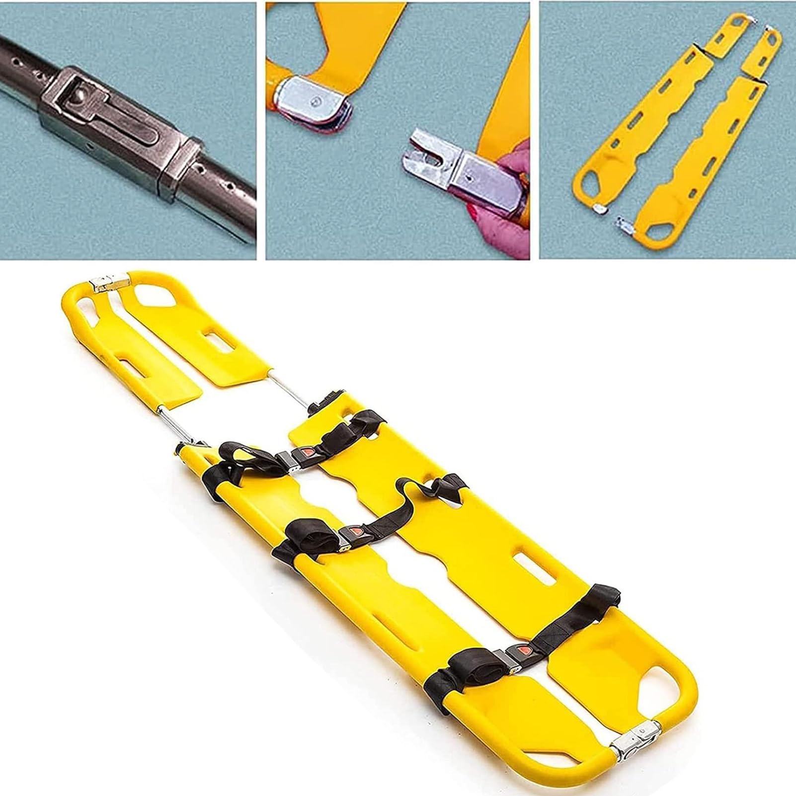 Tablero de columna vertebral plegable, camilla de rescate portátil para transporte médico de emergencia, ideal para terapeutas atléticos y equipos médicos
