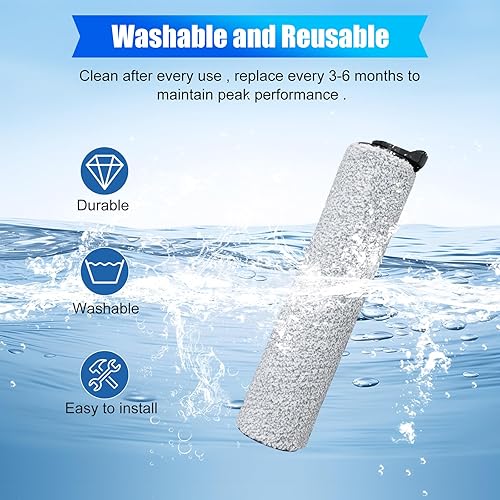 Miniatura 3 de HOQIQEWR Rodillos de cepillo de repuesto para Tineco Floor ONE S3iFloor 3 Breeze - Rodillos inalámbricos para aspiradora en seco y húmedo para