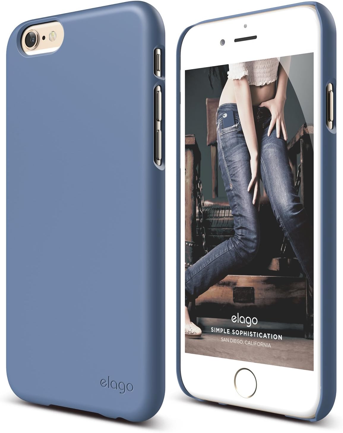 elago iPhone 6S Case, [Slim Fit 2][Soft Feel Royal Blue] - [Light][Minimalistic][True Fit] – for iPhone 6/6S