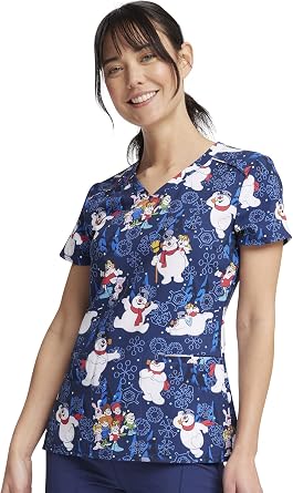 Tooniforms Women Scrubs Top V-Neck TF666