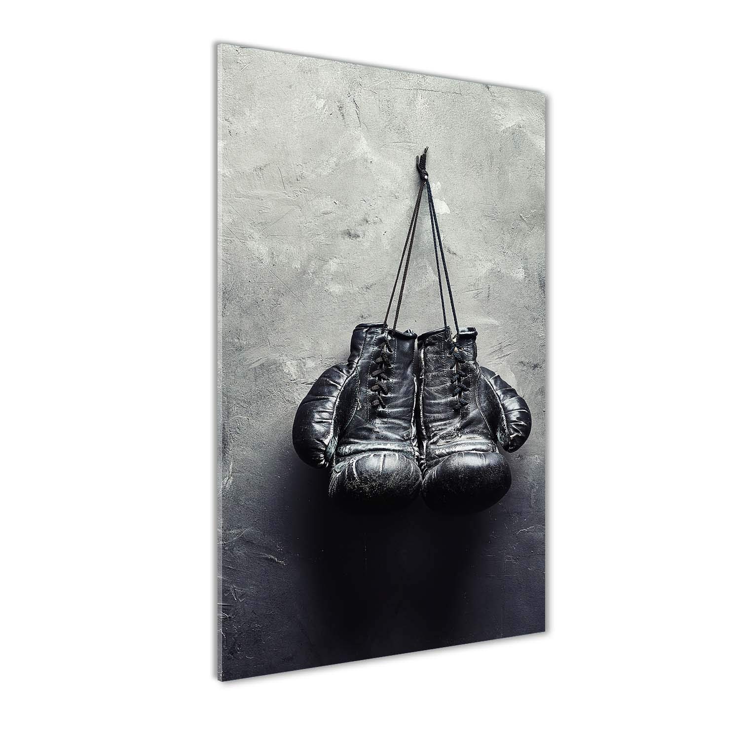 Gants de Boxe Tableau Verre Acrylique 70x140 - Habillez un Grand Mur Vide avec du Sport Art