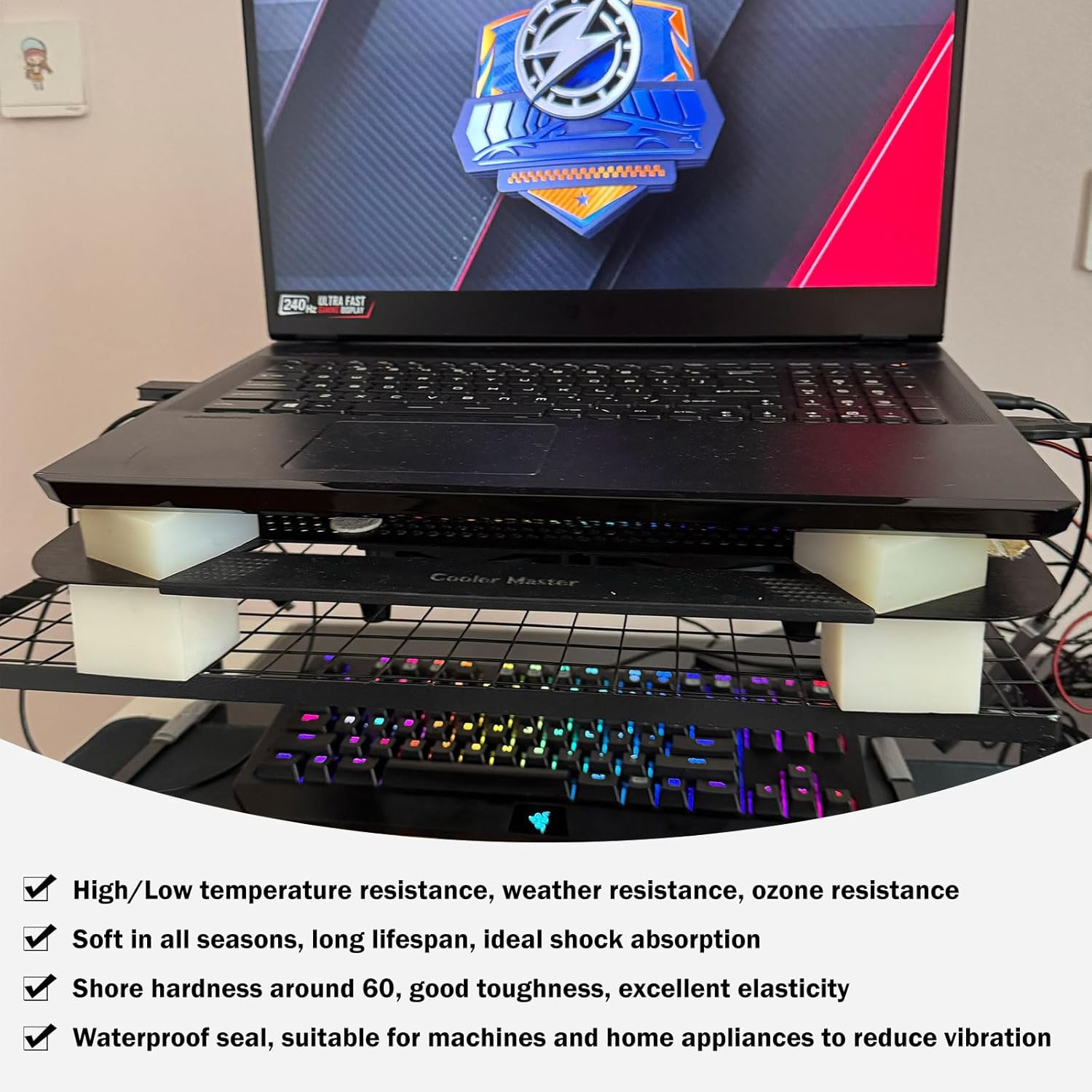 Silicone Rubber Square Block, Shock Absorber Pad, Heat Resistant, Soundproof Rubber Mat for DIY Gaskets Material Pads Sealing Cushion,80x80x4mm/8 Pcs(80x80x12mm/4 Pcs)